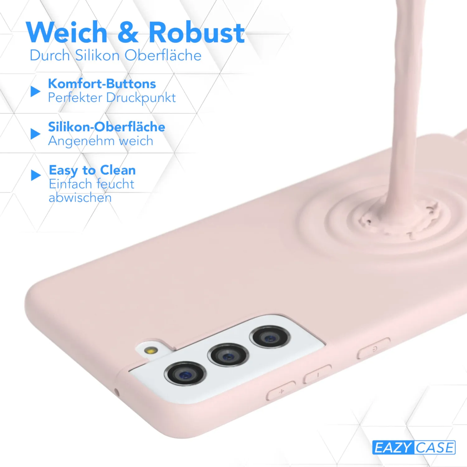EAZY CASE Galaxy S21 FE Handykette Alt Rosa Silikon