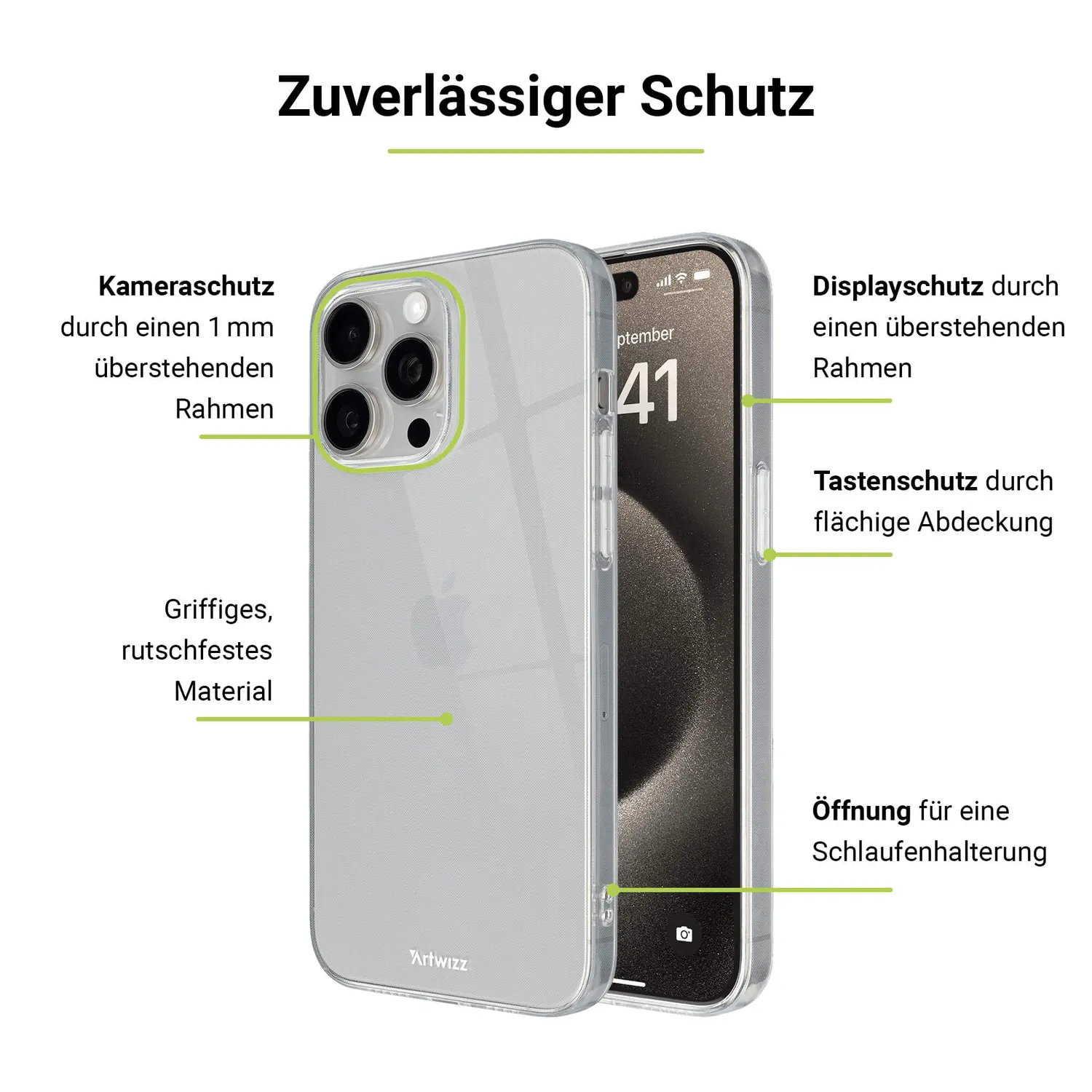 Artwizz NoCase iPhone 16 Pro Max Hülle transparent dünn