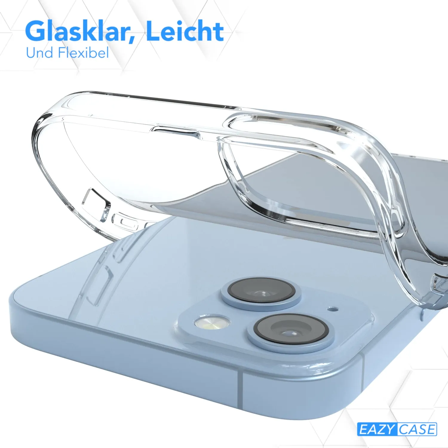 EAZY CASE Clear iPhone 14 Silikonhülle Transparent durchsichtig