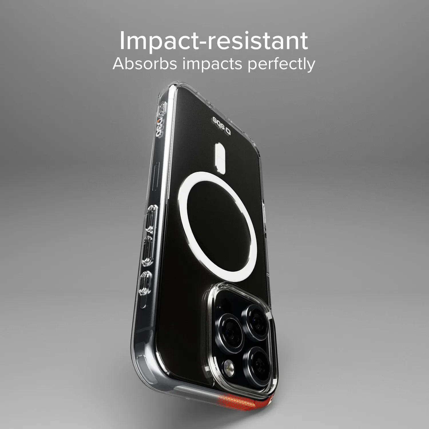 SBS D3O iPhone 16 Pro Handyhülle Transparent MagSafe D3O-Schutz