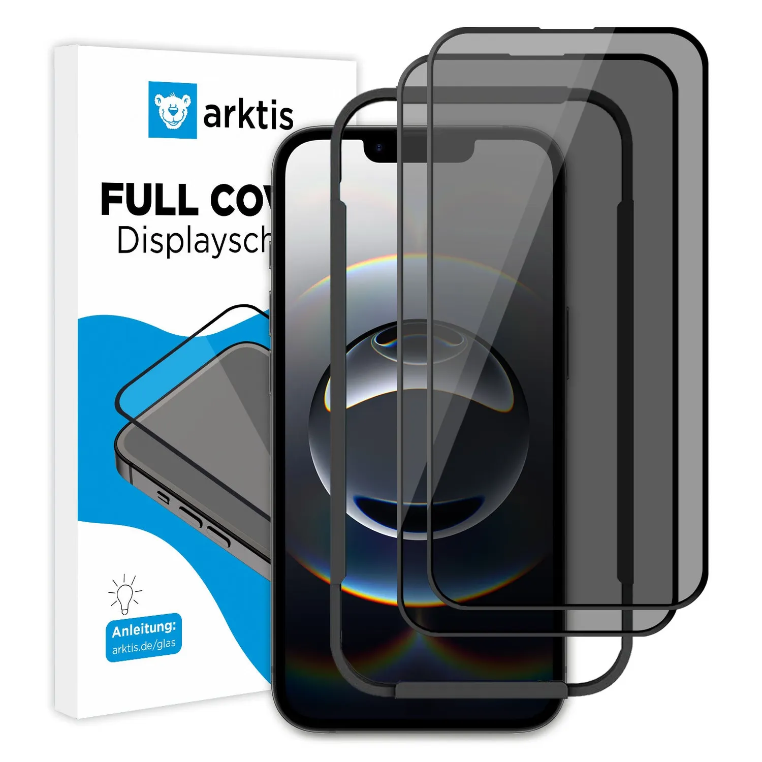 arktis iPhone 17e Privacy Panzerglas 1 Stück blickdicht