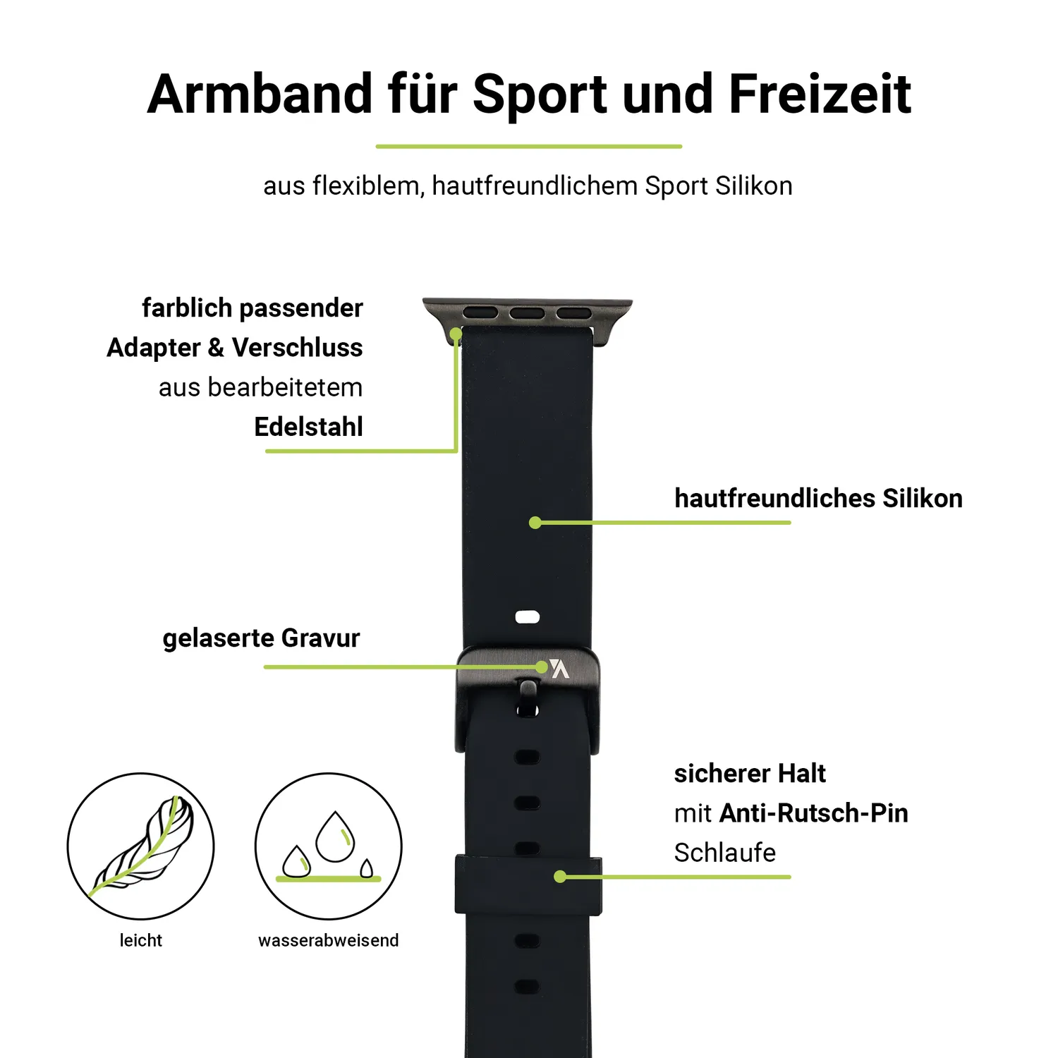 Artwizz WatchBand Silicone Apple Watch Armband