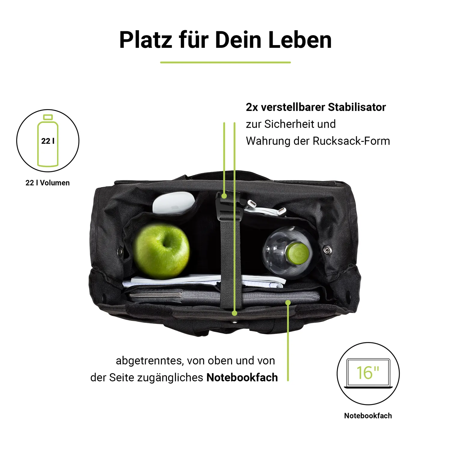 Artwizz Eco BackPack Notebook-Rucksack 16 Zoll 22L recycelt