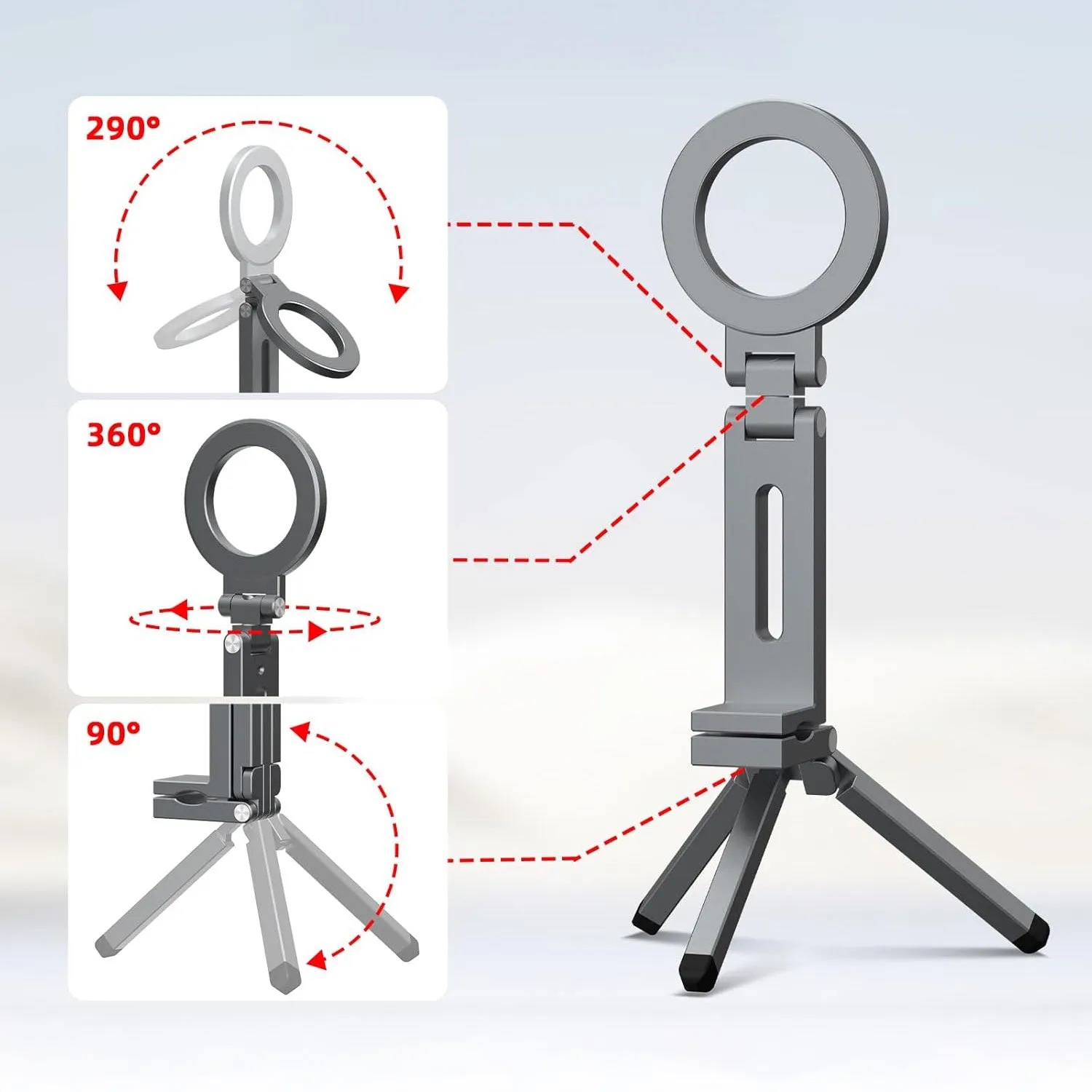arktis Tripod 360 iPhone MagSafe Halterung schwarz