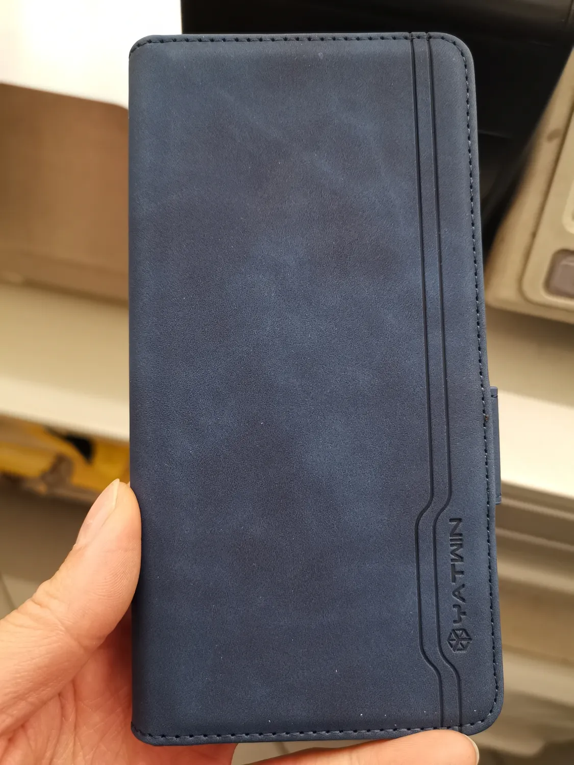 YATWIN Redmi Note 8 Pro Klapphülle Blau Leder Kartenfach