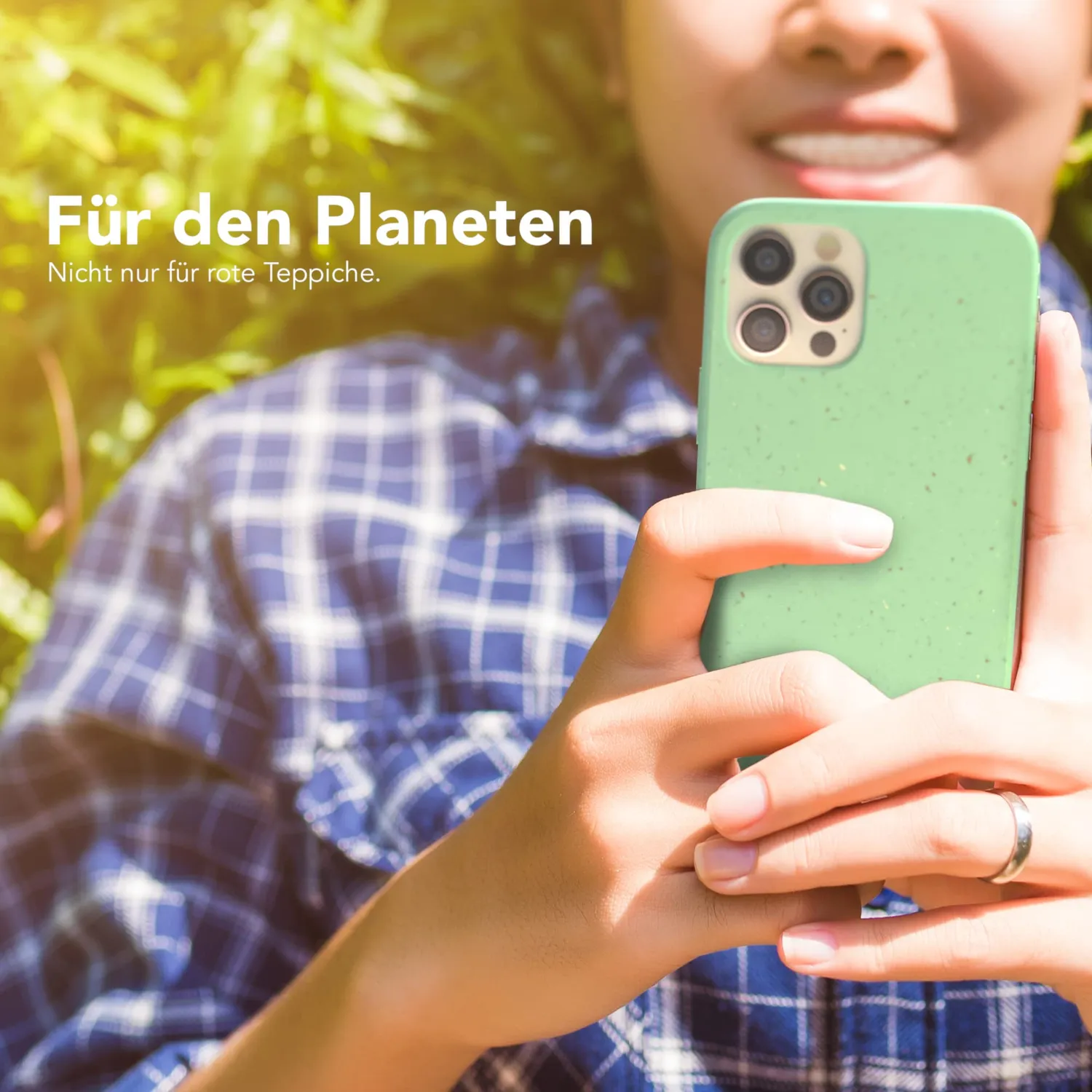 EAZY CASE iPhone 12 Bio Handyhülle Grün Pflanzenfaser