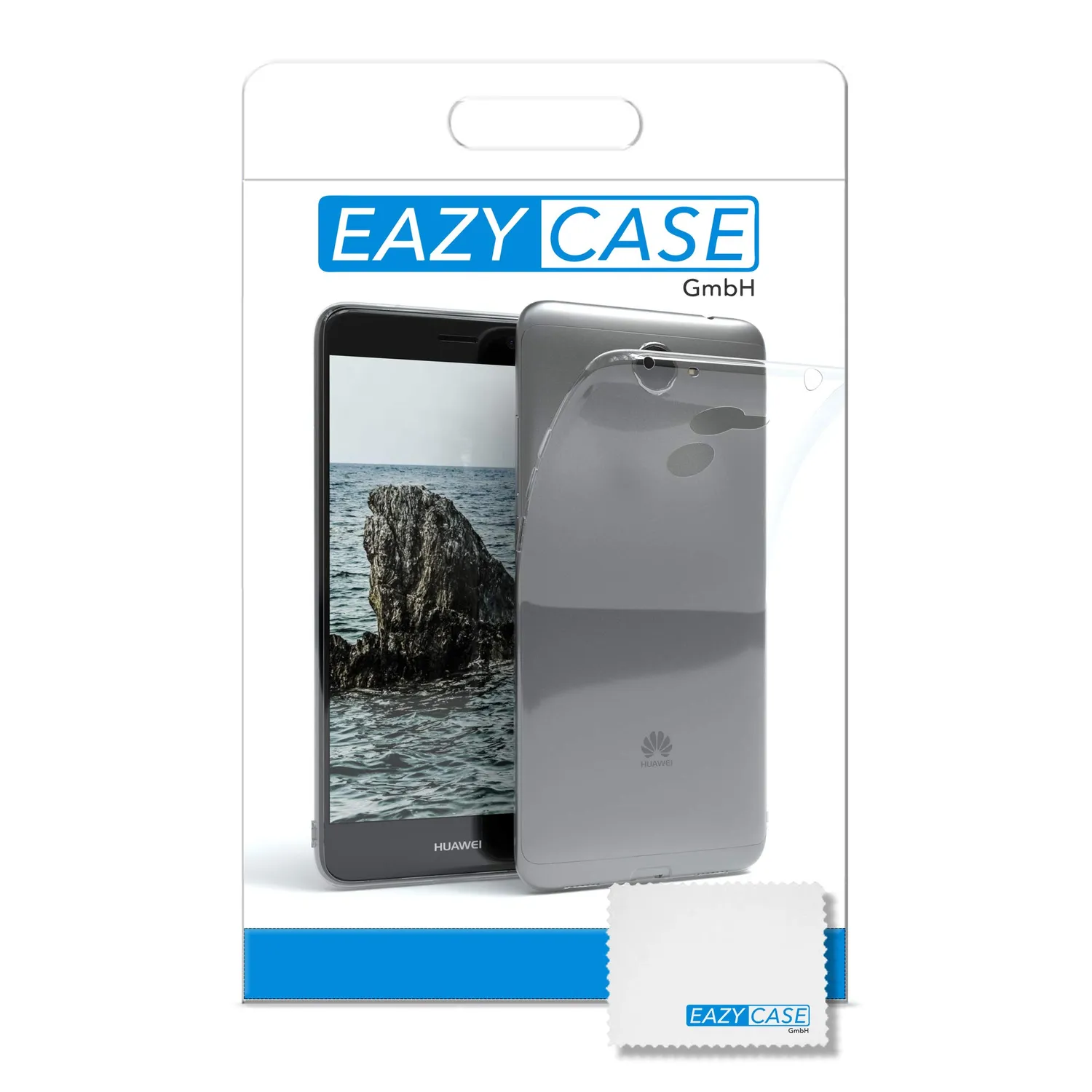 EAZY CASE Huawei Y7 2017 Silikonhülle Transparent 0,8mm
