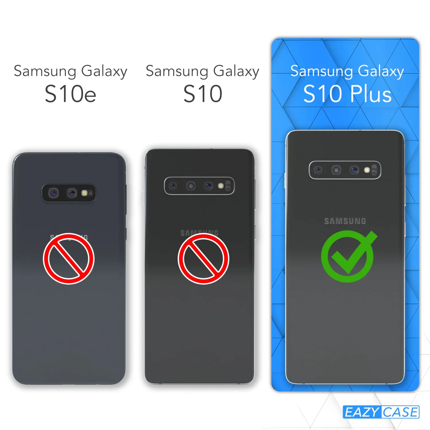 EAZY CASE Galaxy S10 Plus Handykette Burgunder Rot Silikon