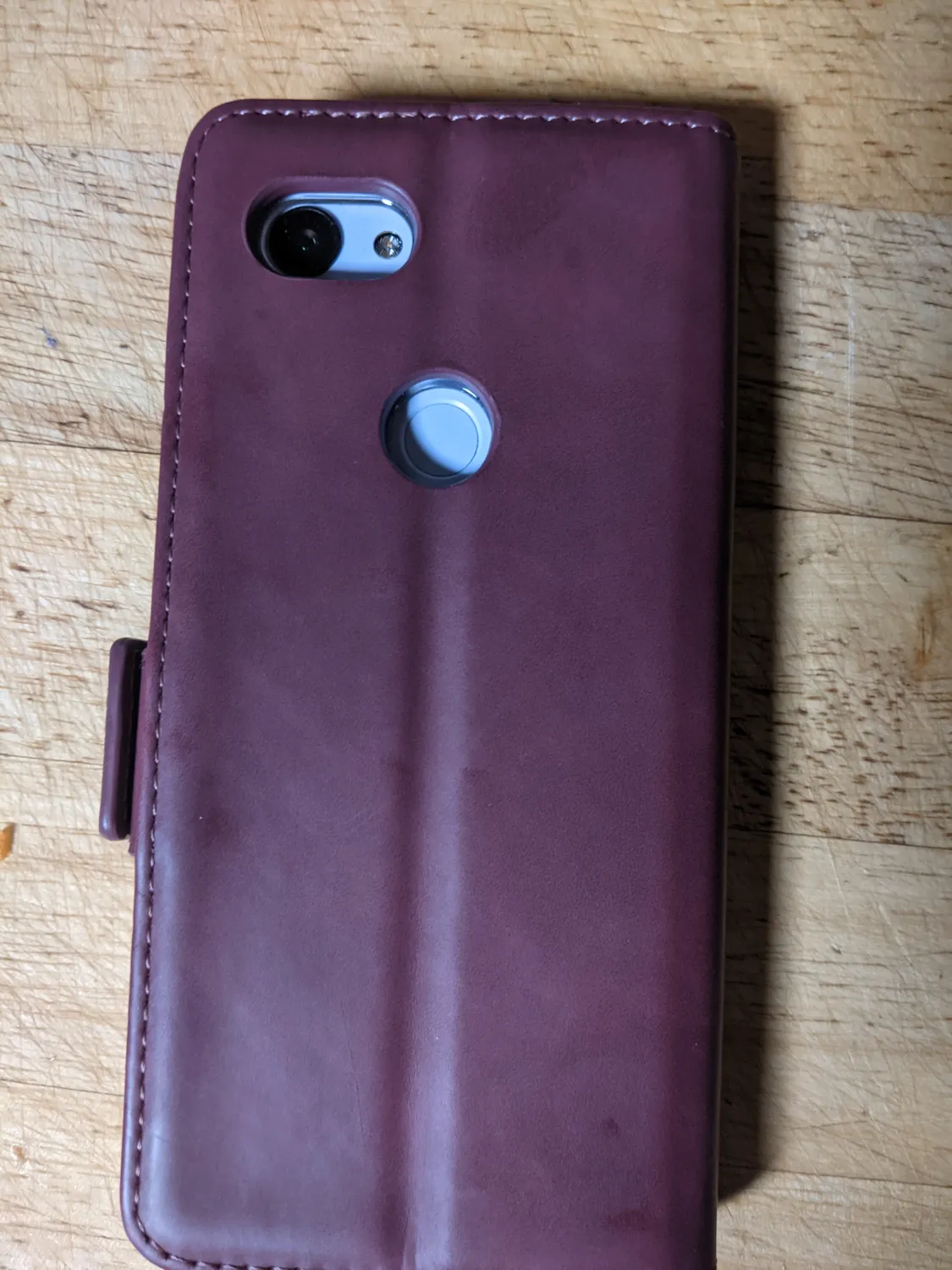 YATWIN Google Pixel 3A Klapphülle Blau Leder mit Glas