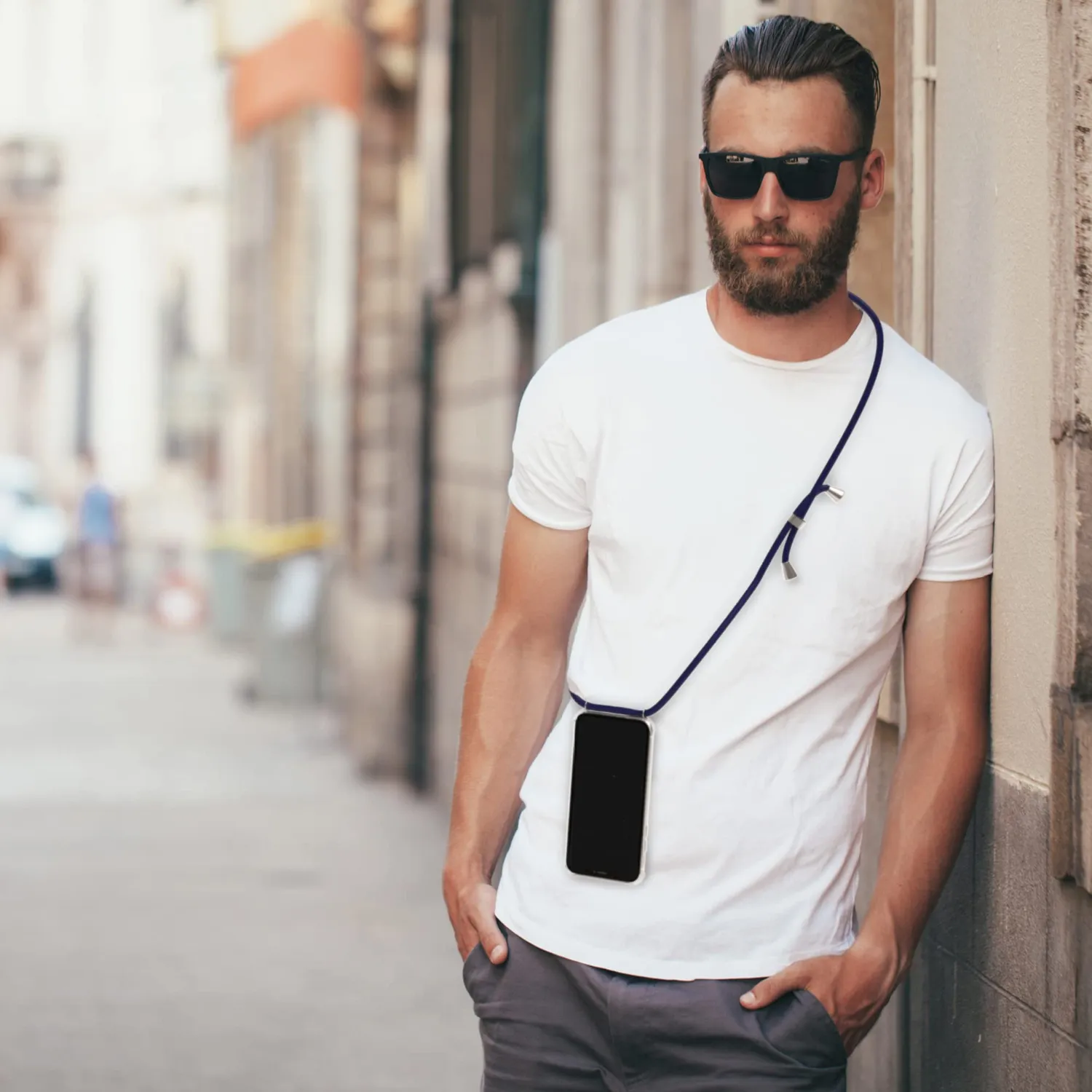 EAZY CASE iPhone XS Max Handykette Altrosa mit Band