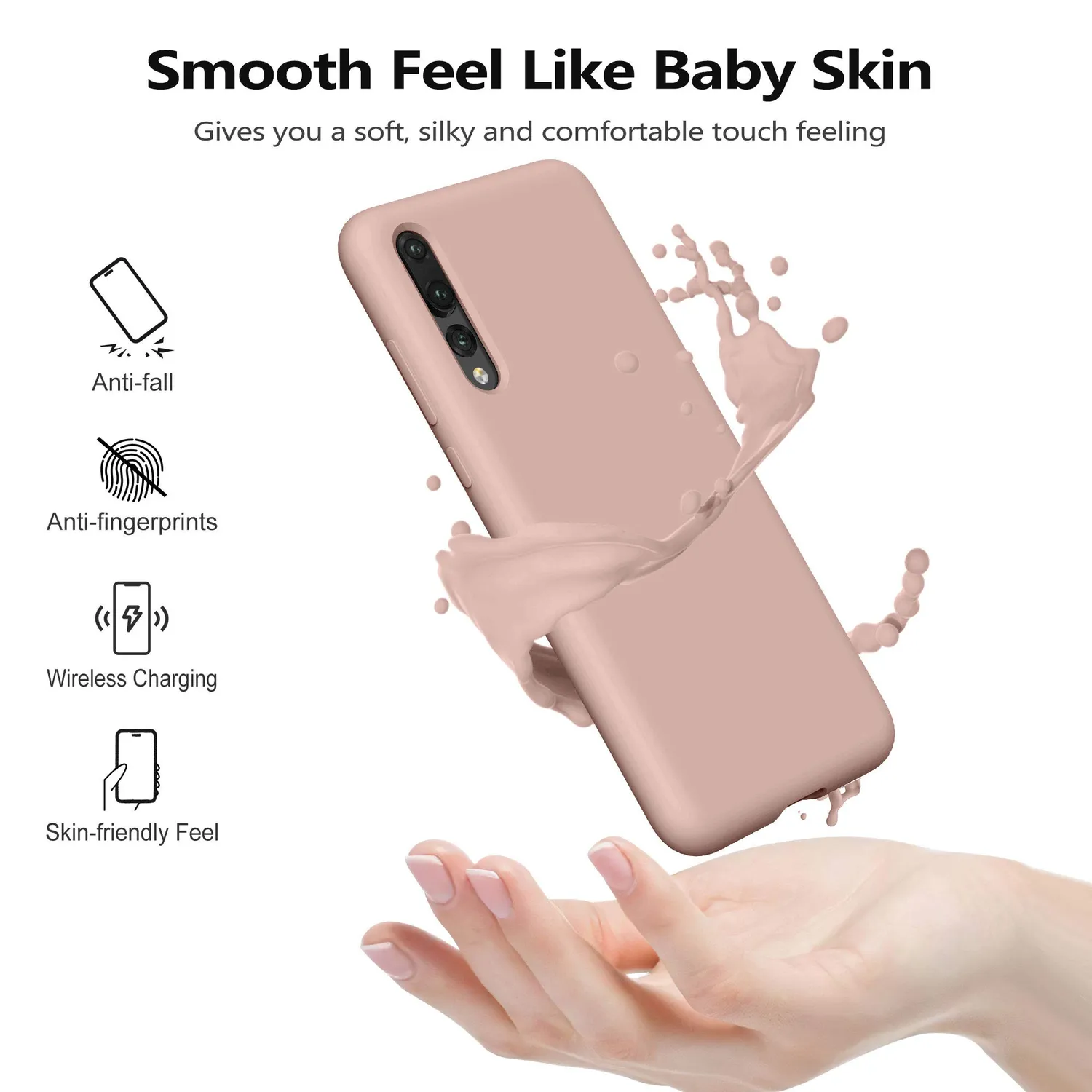 YATWIN Huawei P20 Pro Hülle Silikon Rosa Sabbia
