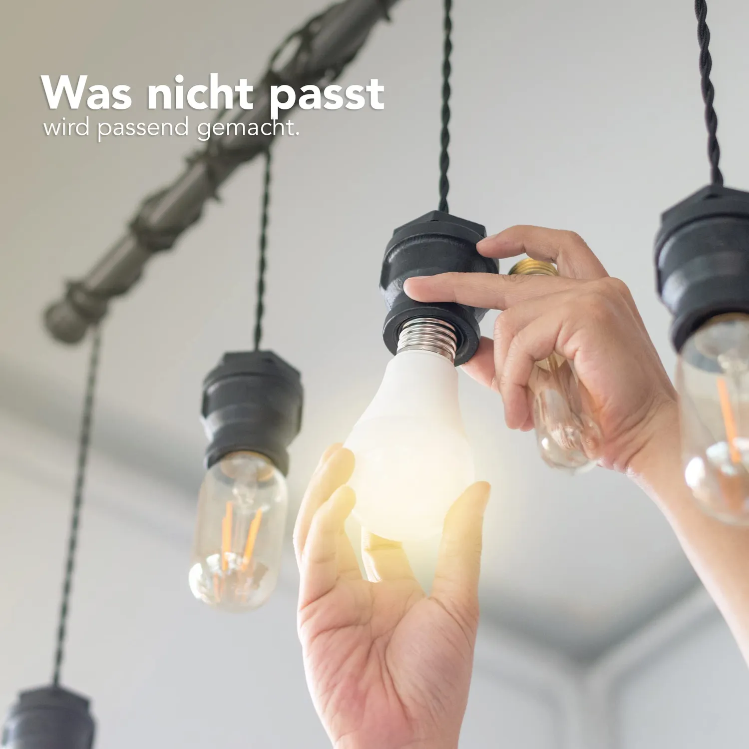 EAZY CASE E14 auf E27 Lampensockel Adapter Weiß 4er