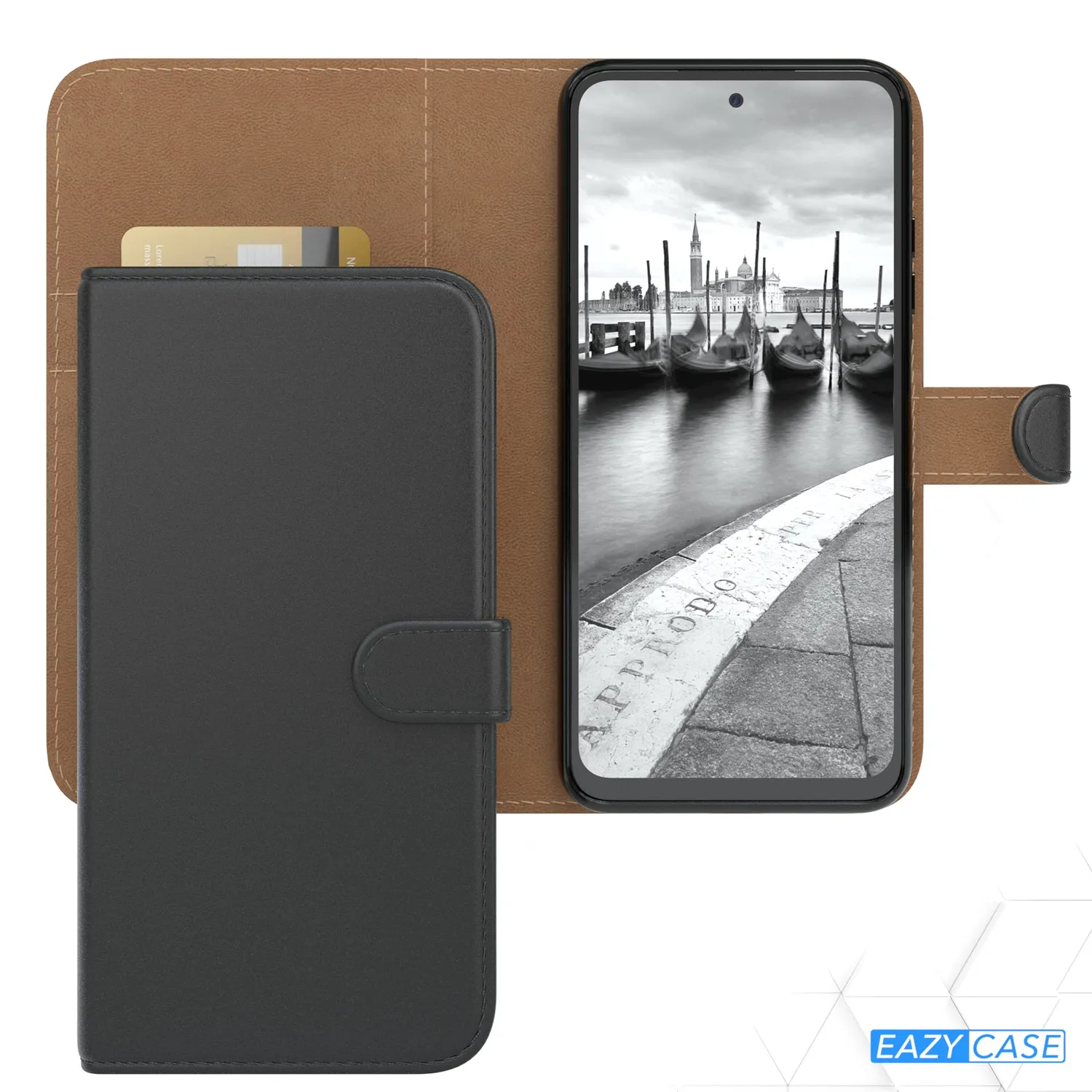 EAZY CASE Redmi Note 10 5G Klapphülle Schwarz Bookstyle