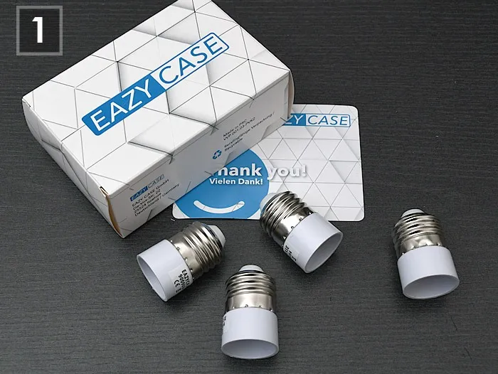 EAZY CASE E27 auf E14 Lampensockel Adapter Weiß 4er Set