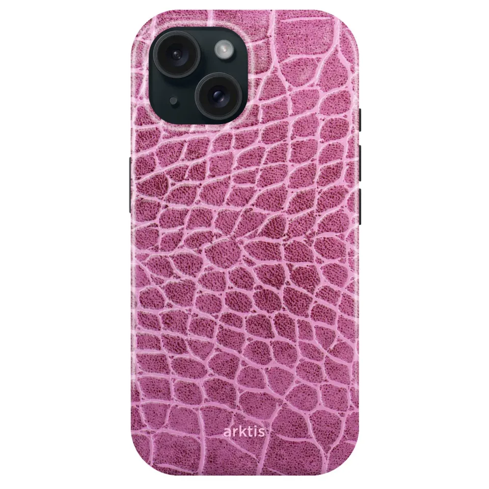 arktis Pink Lizard iPhone 15 Hülle MagSafe Print