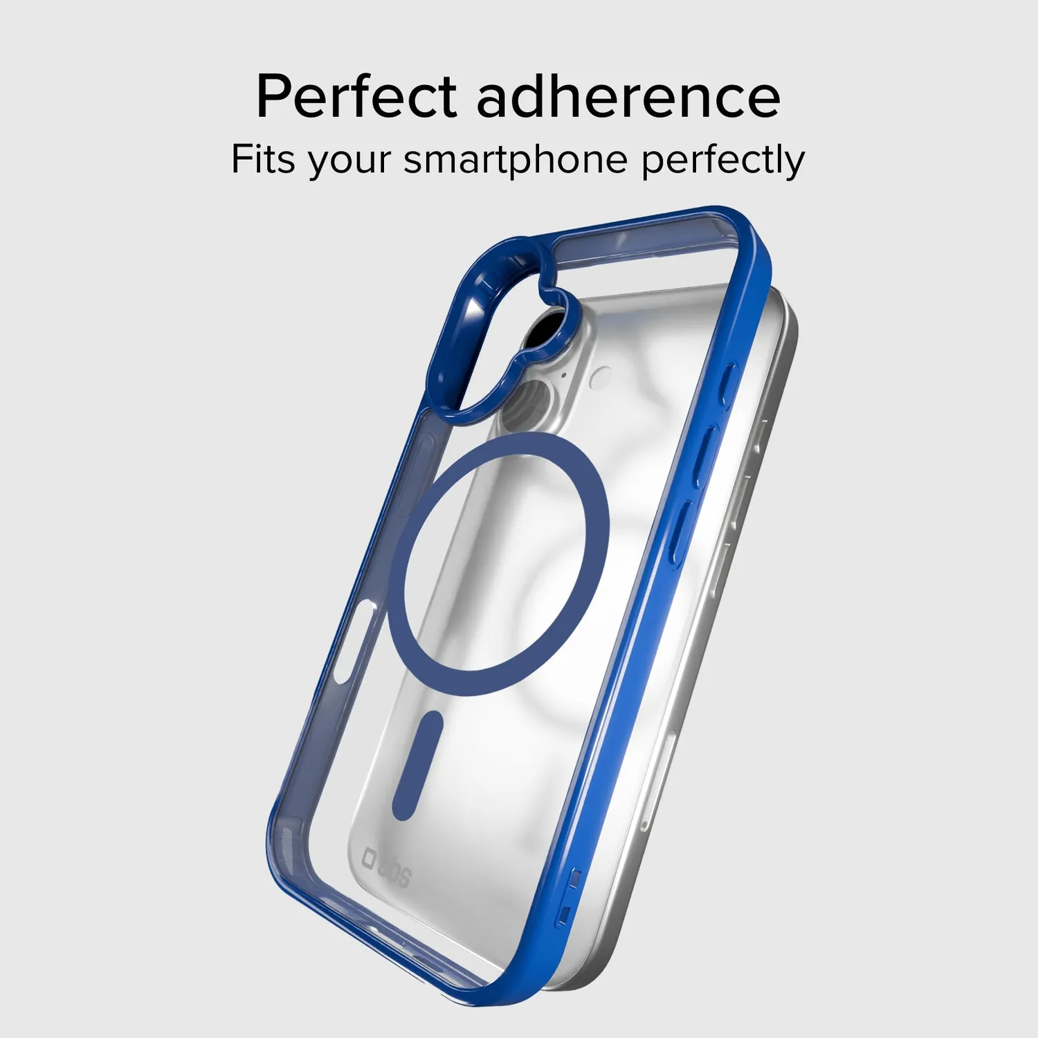 SBS MagSafe Handyhülle blau für iPhone 16 Plus mit Farbrand