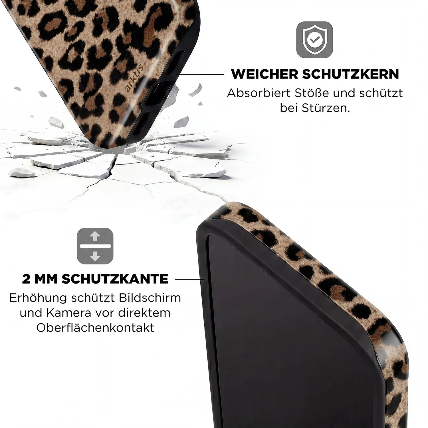 arktis Sweet Leopard iPhone 17 Pro Hülle MagSafe Leo