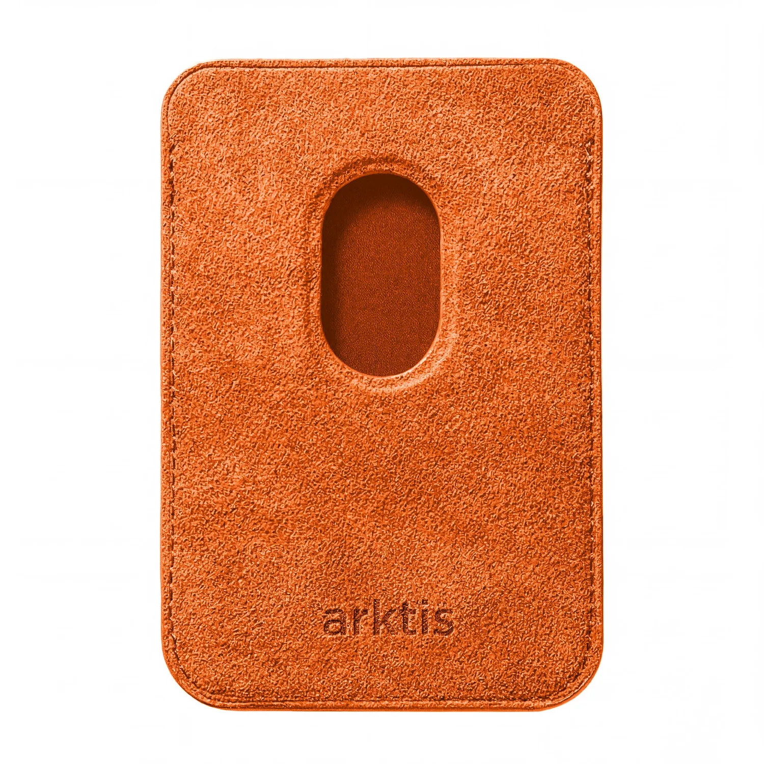 arktis iPhone MagSafe Kartenhalter Alcantara Burgunder 4 Karten