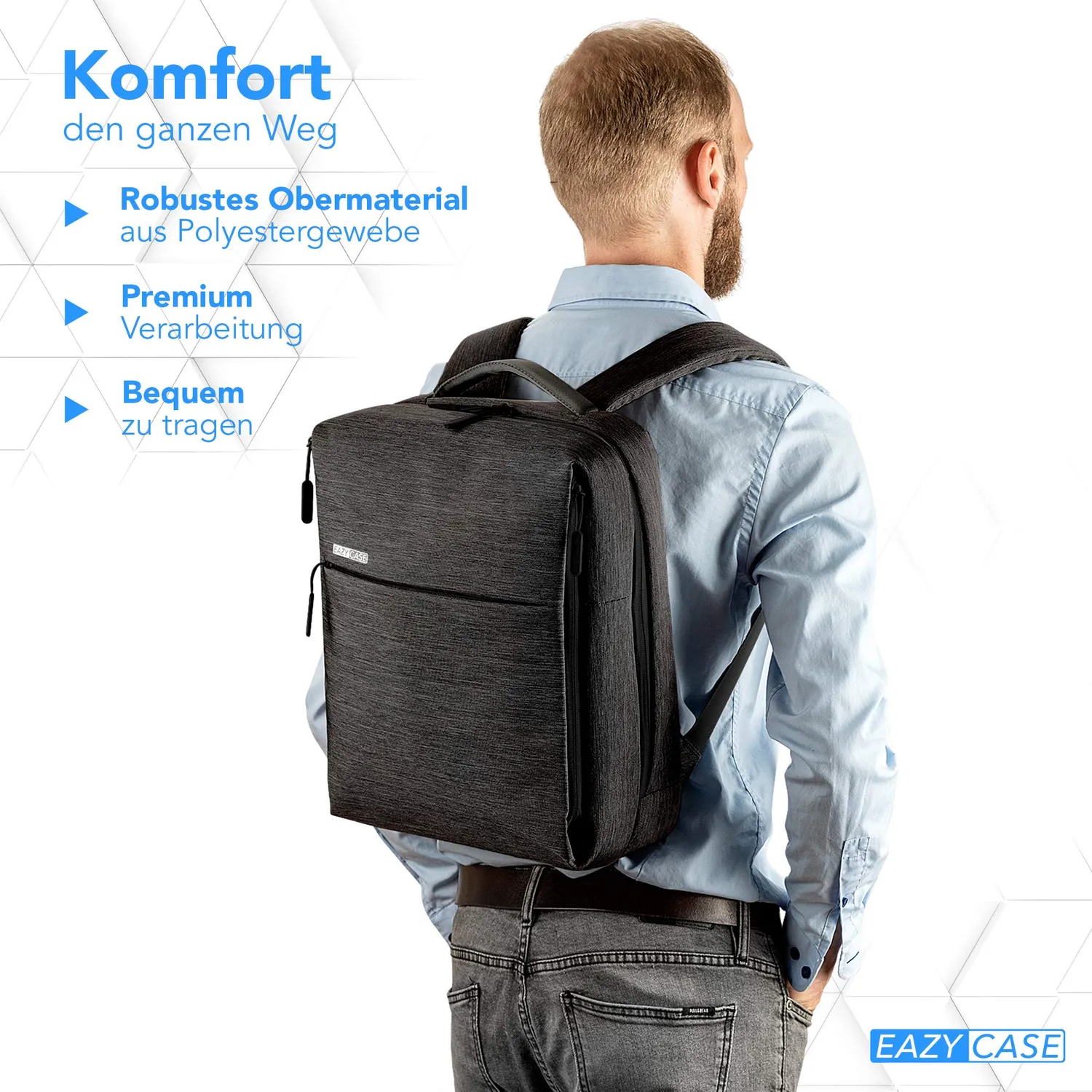 EAZY CASE Daypack Rucksack 15 Zoll 15L Dunkelgrau