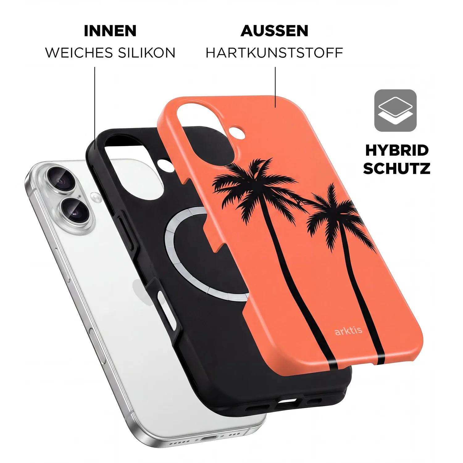 arktis iPhone 17 Hülle Coral Coast MagSafe