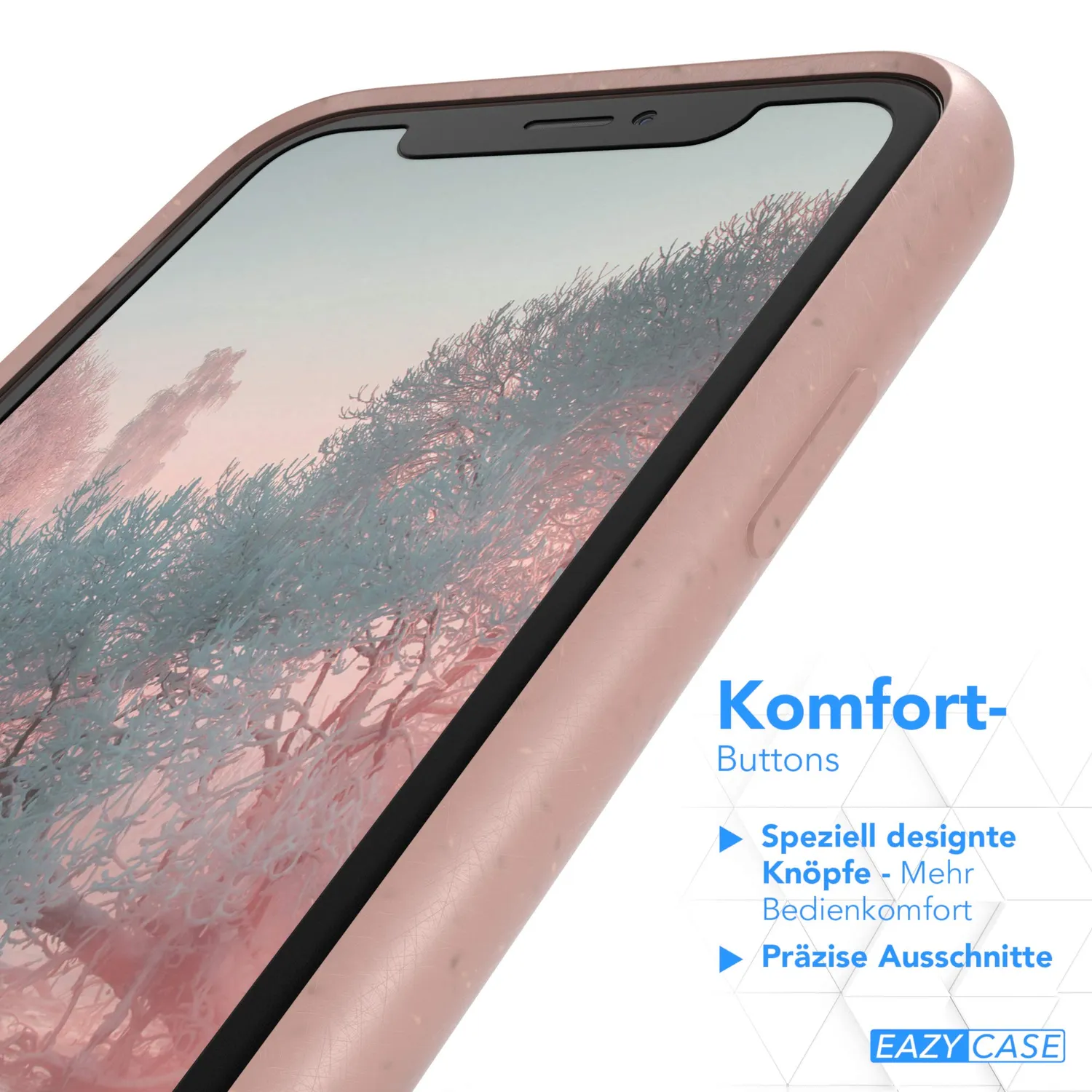 EAZY CASE iPhone XR Bio Hülle Rosa abbaubar Kameraschutz