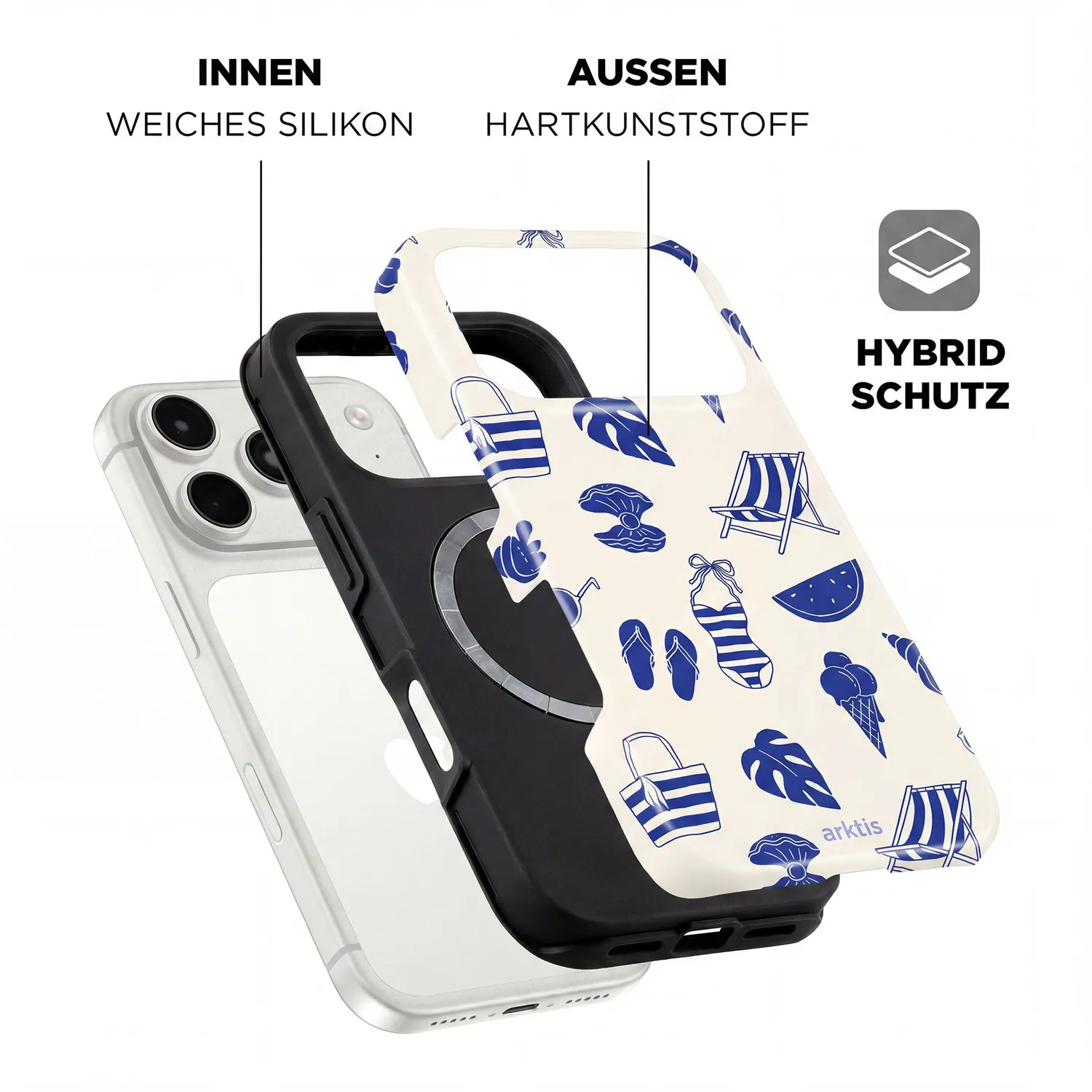 arktis Beach Style iPhone 18 Pro Max Hülle MagSafe