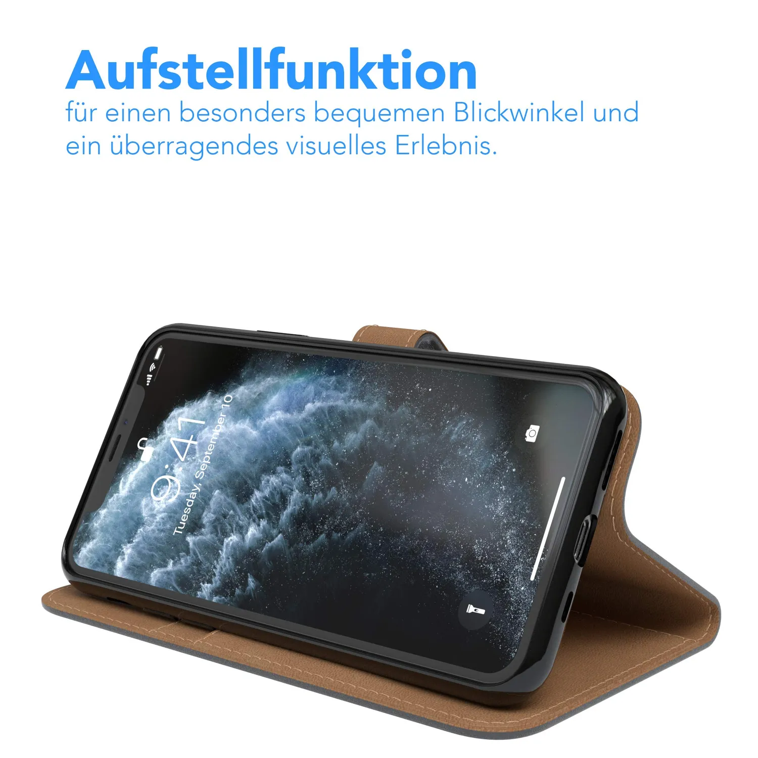 EAZY CASE iPhone 11 Pro Book Handyhülle Anthrazit Klapp