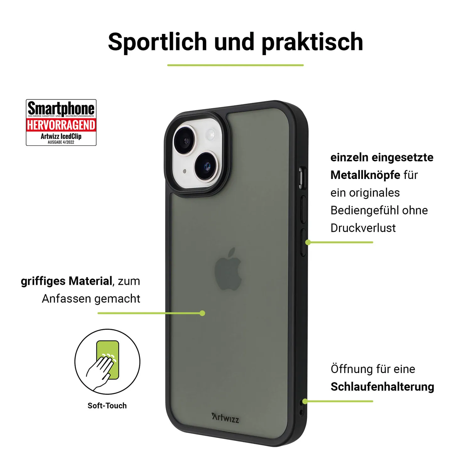 Artwizz IcedClip iPhone 14 Plus Hülle matt transluzent