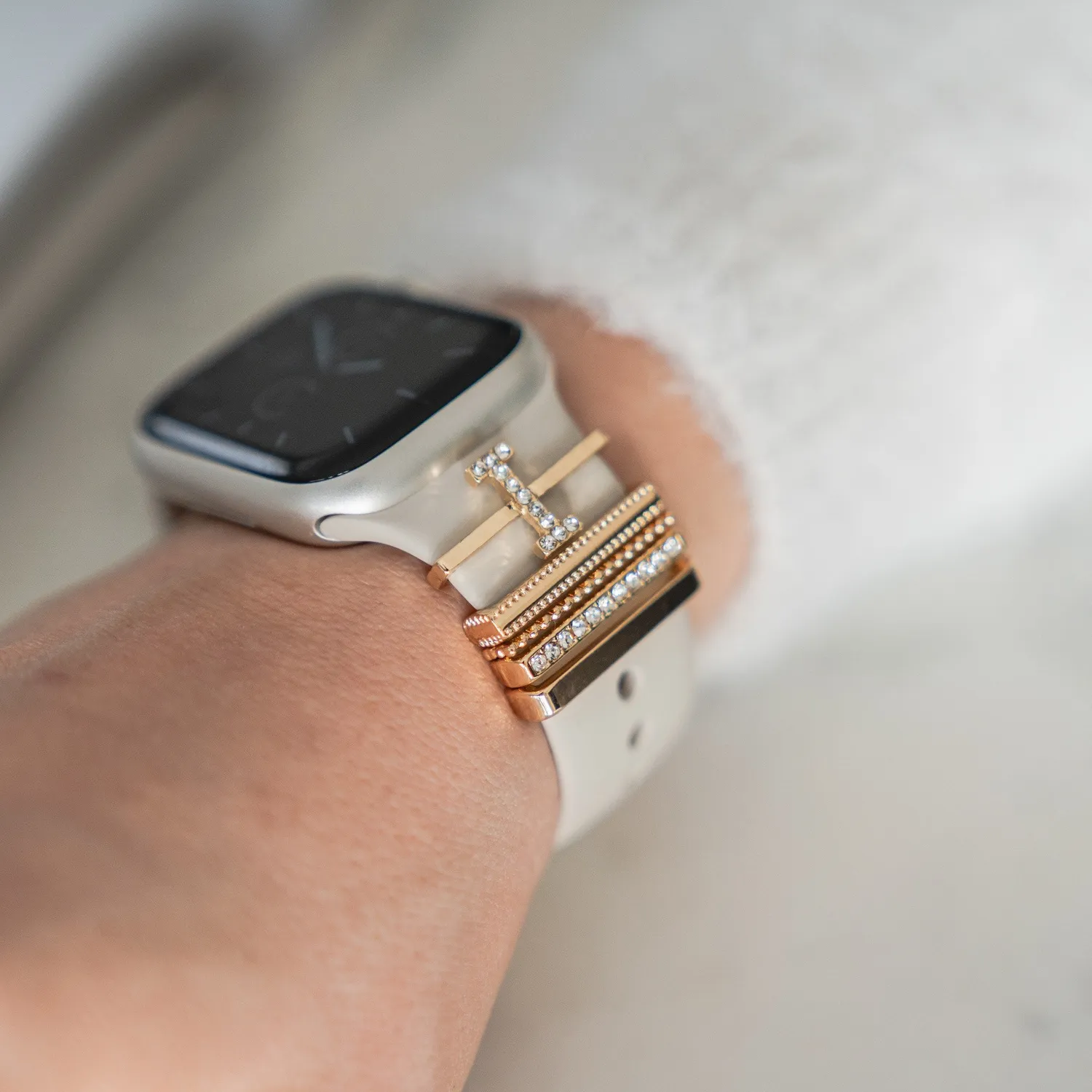 arktisband Apple Watch Charm Buchstabe I Gold Edelstahl