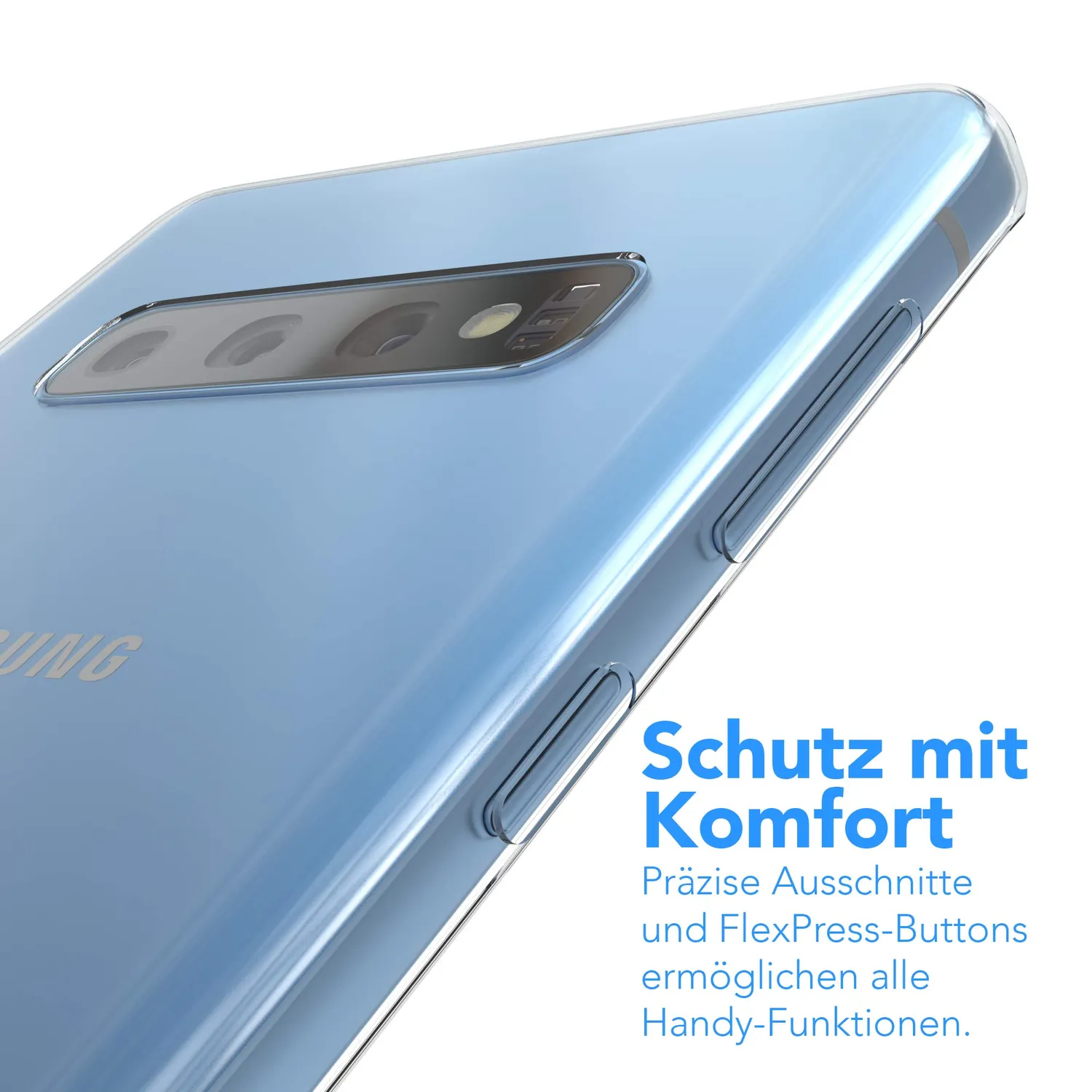 EAZY CASE Galaxy S10 Silikonhülle Transparent 0,8mm dünn