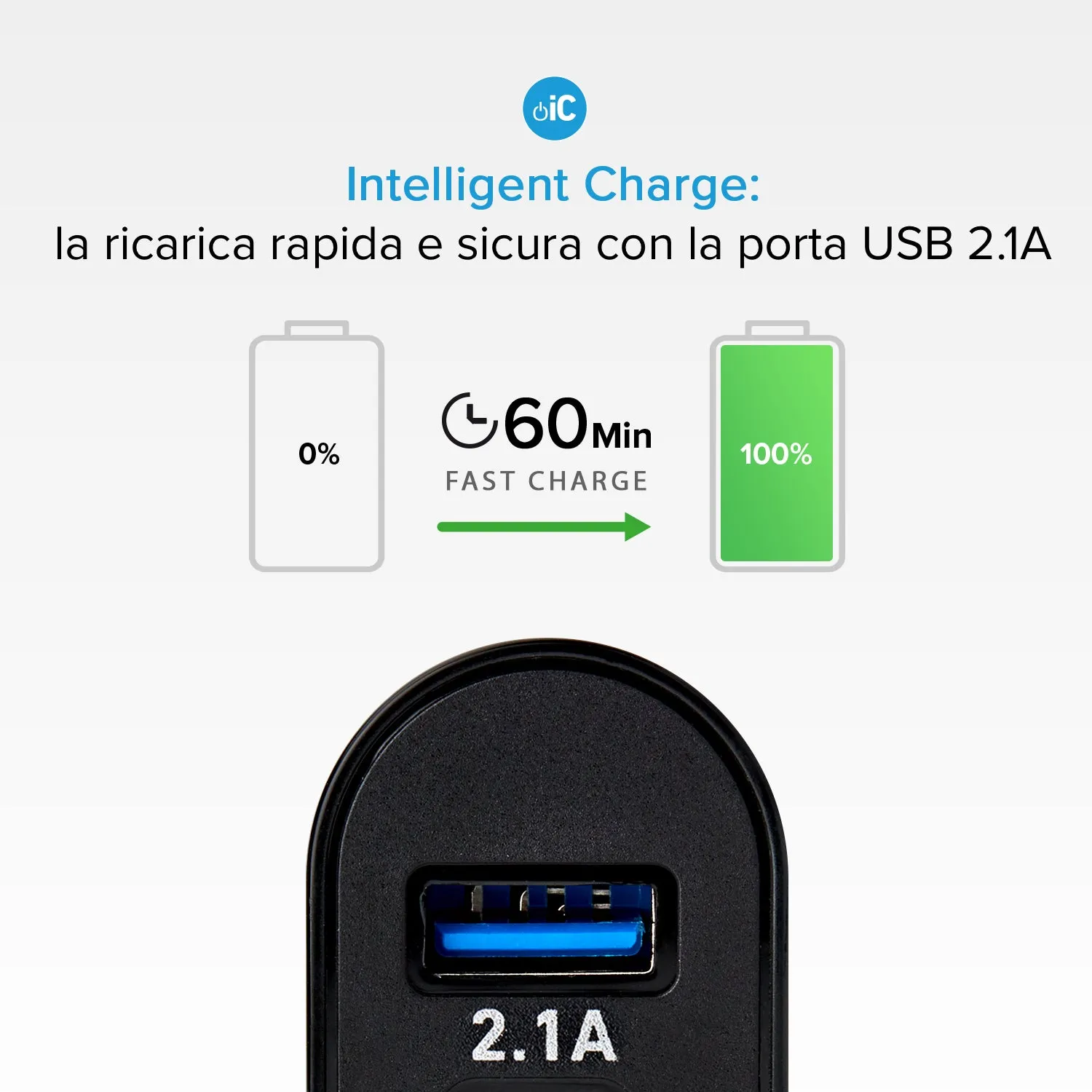 SBS Reiseladegerät USB Type-C 5,1A Schnellladung 2-fach