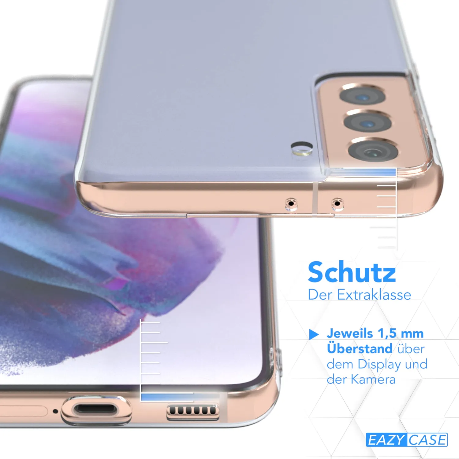 EAZY CASE Samsung Galaxy S21 5G Hülle Clear Transparent