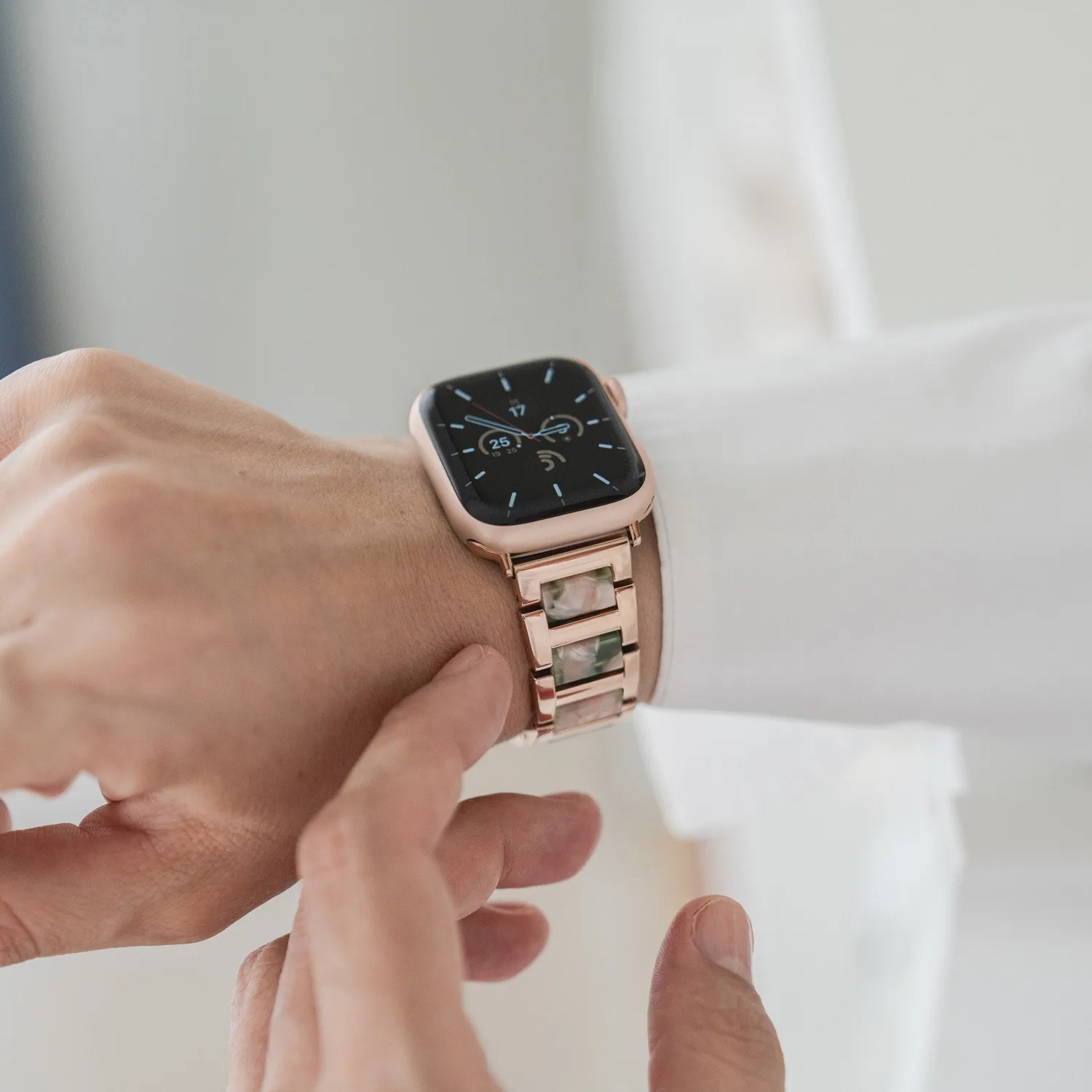 arktisband Namaste Apple Watch Gliederarmband Roségold