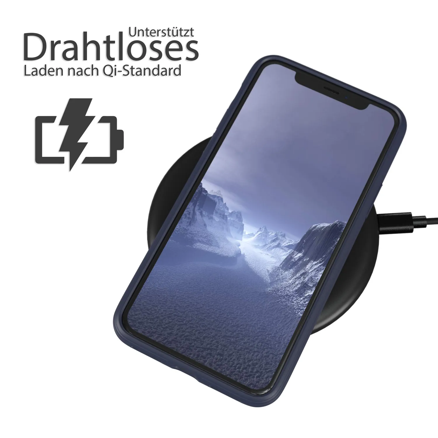 EAZY CASE iPhone 11 Pro Silikonhülle Dunkelblau dünn