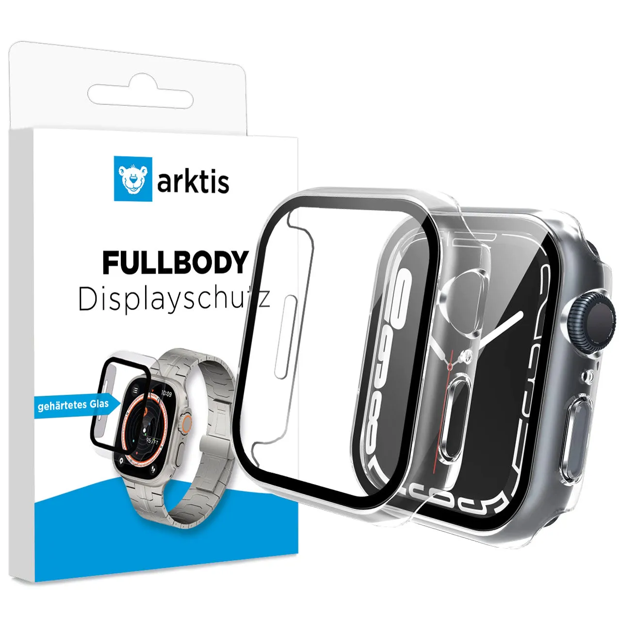 arktis FULLBODY Hülle Displayschutz 46mm Transparent 360