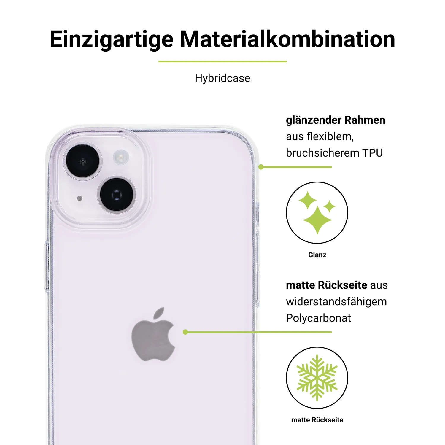 Artwizz IcedClip Clear iPhone 14 Plus Hülle matt UV-fest
