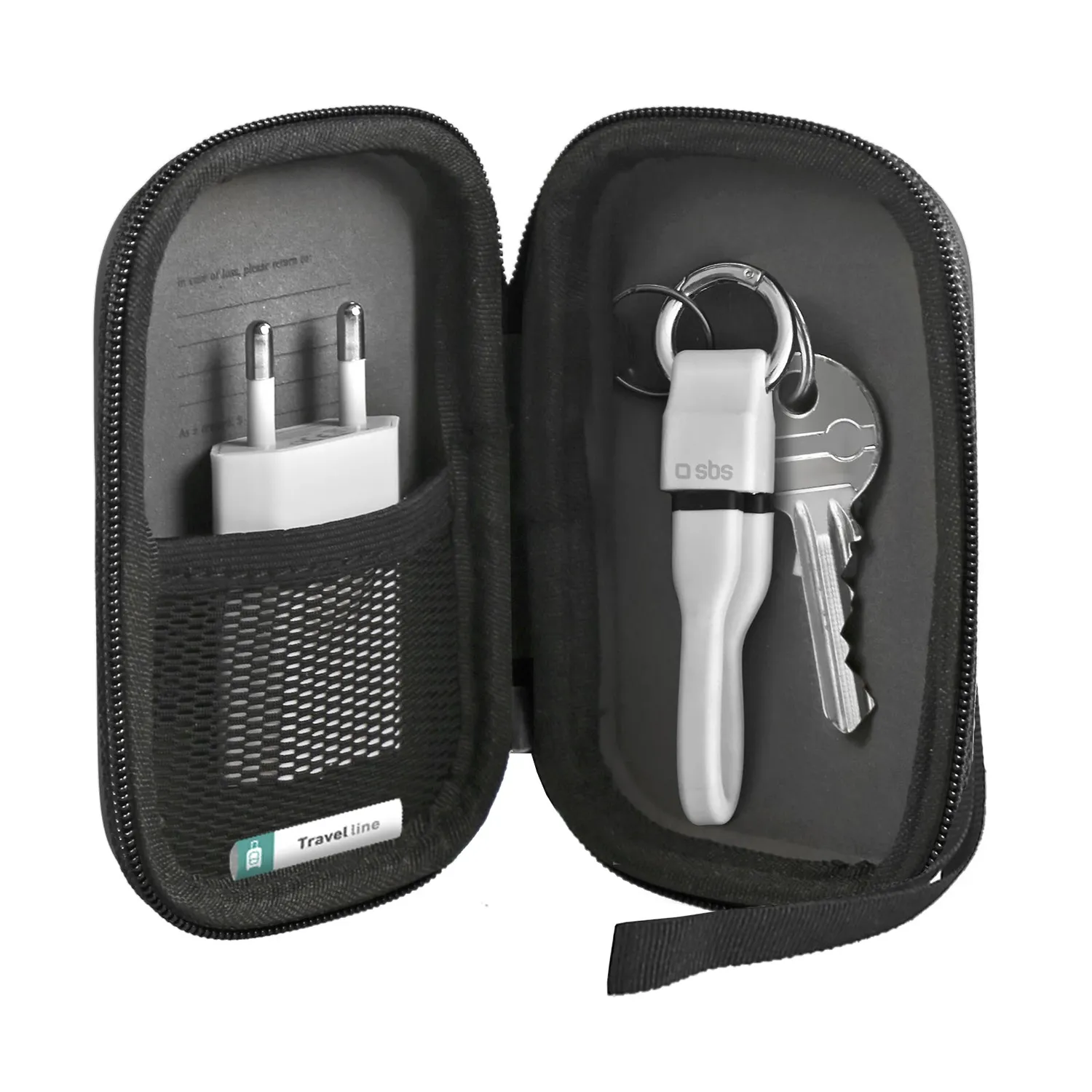 SBS Mini Organizer Zubehörtasche 12cm Blau Kabel