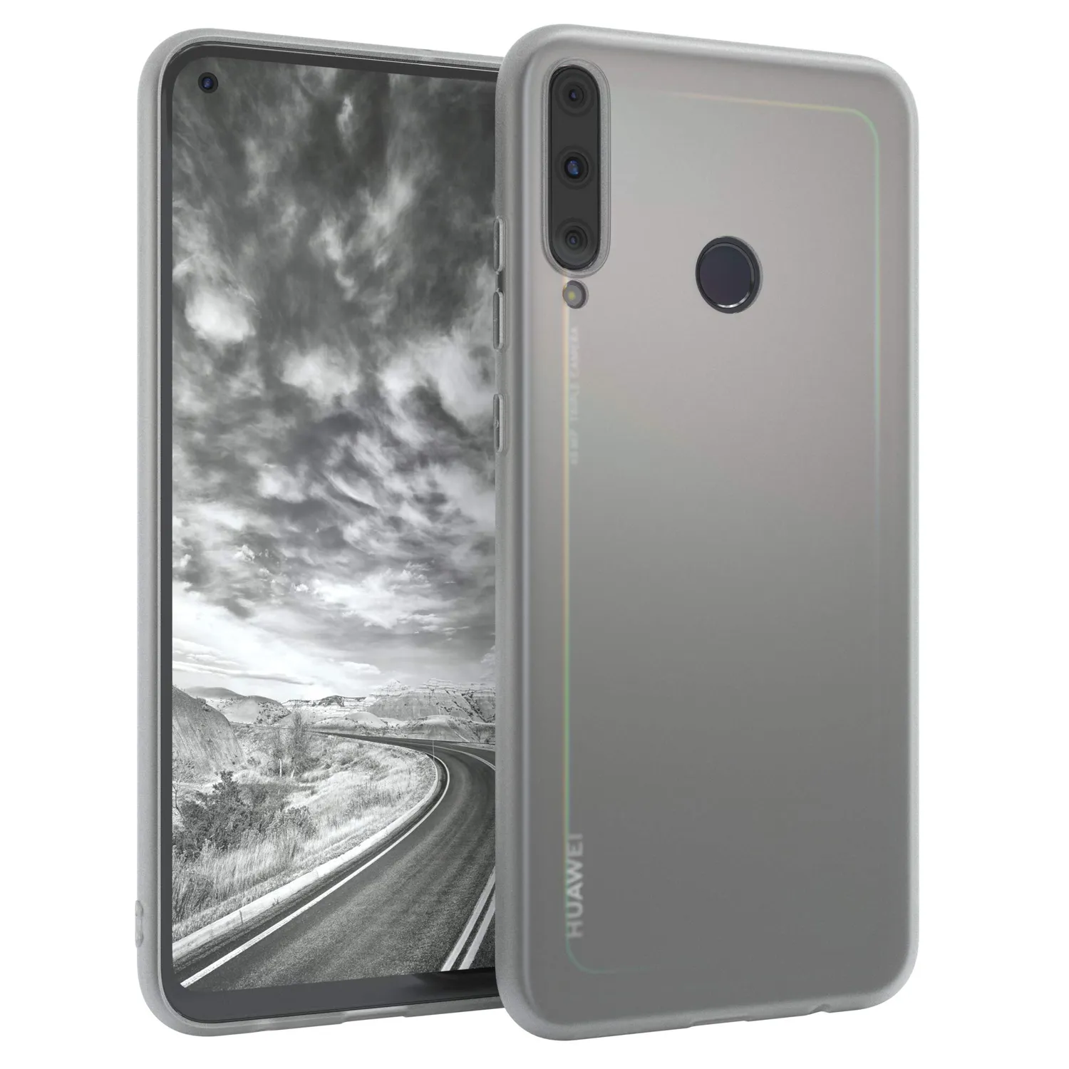 EAZY CASE Huawei P40 Lite E Glitzerhülle Liquid Blau