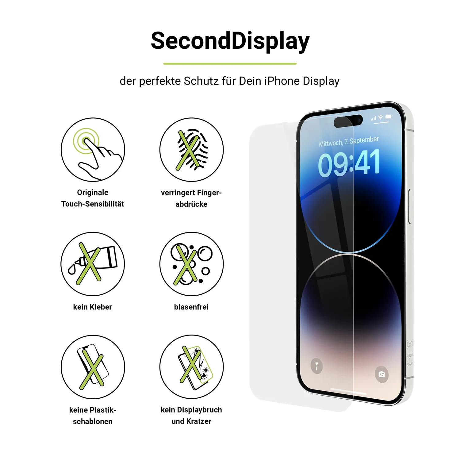 Artwizz SecondDisplay iPhone 14 Pro Max Panzerglas 3er Pack