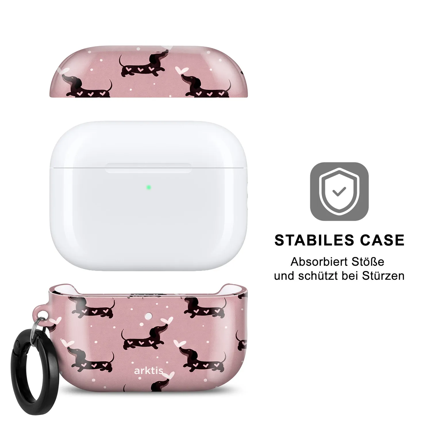 arktis Dackel Love AirPods Pro 3 Hülle mit Print