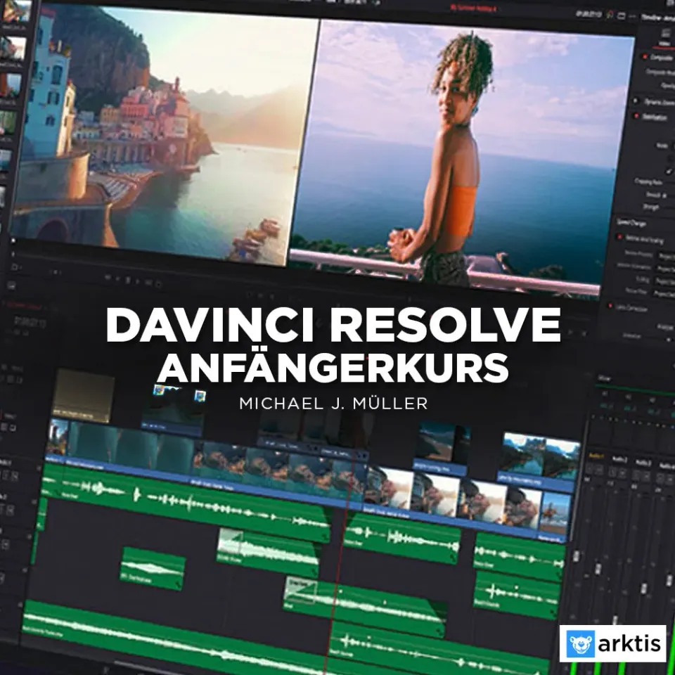 arktis DaVinci Resolve Anfängerkurs Onlinekurs 4,5h