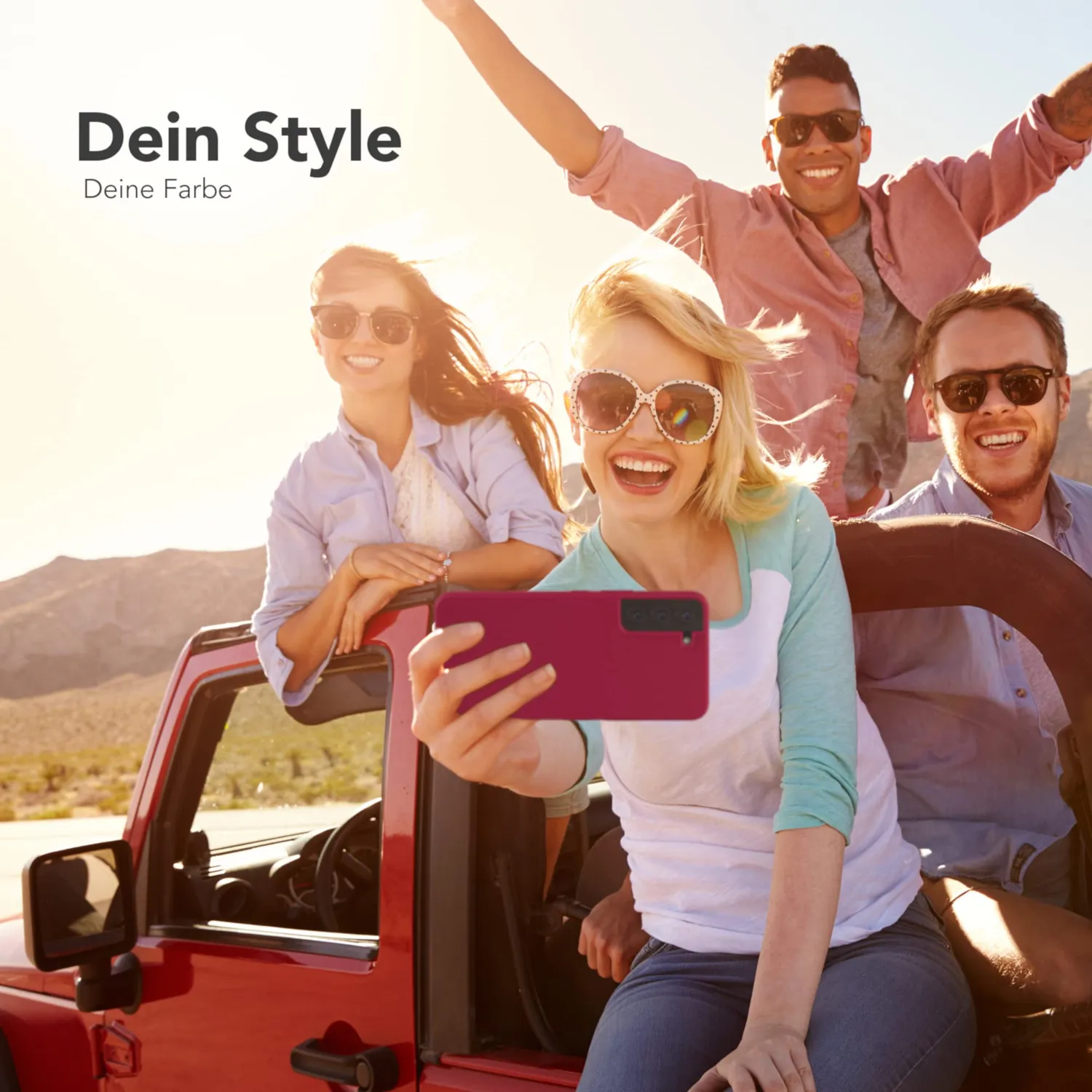 EAZY CASE Galaxy S22 Plus 5G Silikonhülle Beere matt