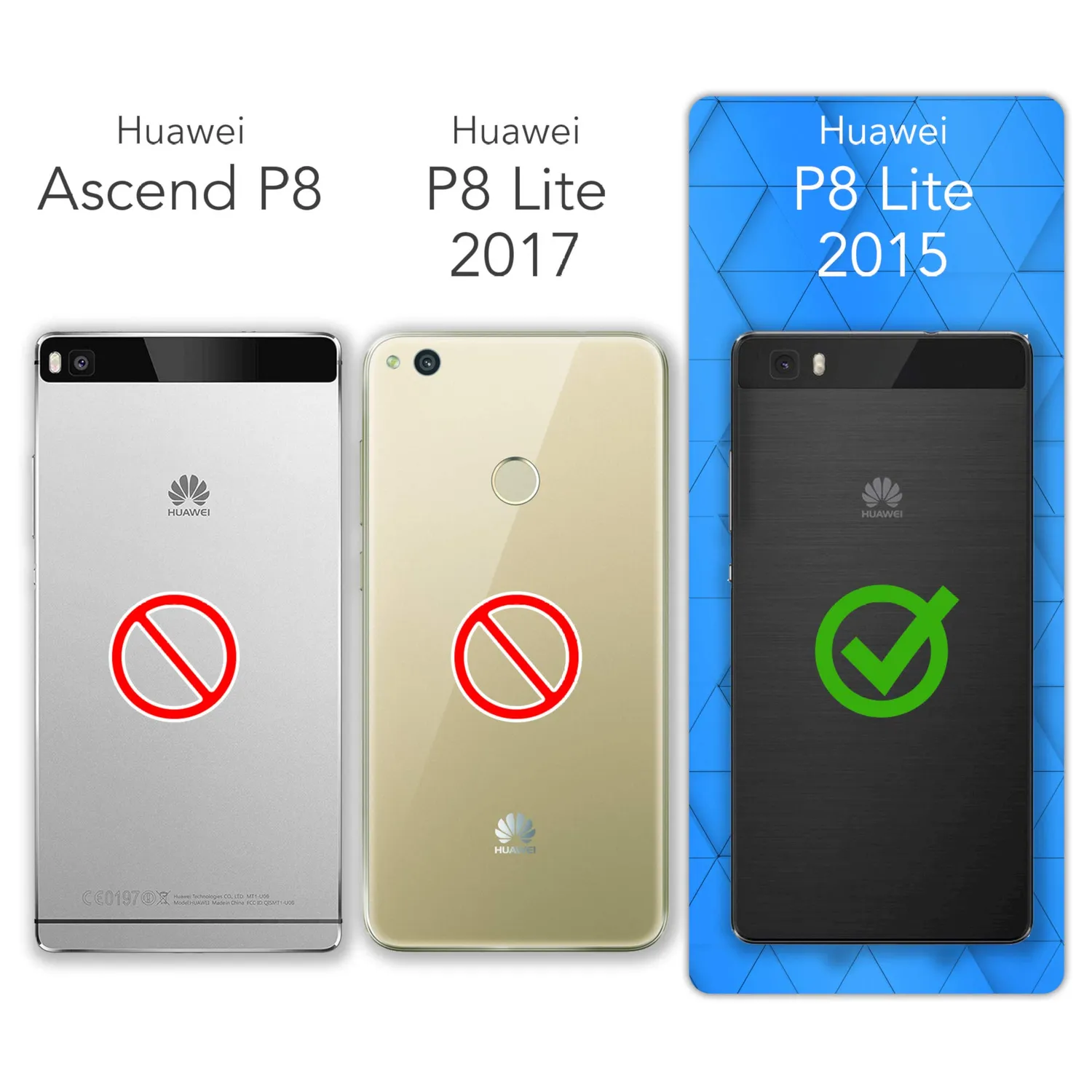 EAZY CASE Huawei P8 Lite 2015 Klapphülle Schwarz