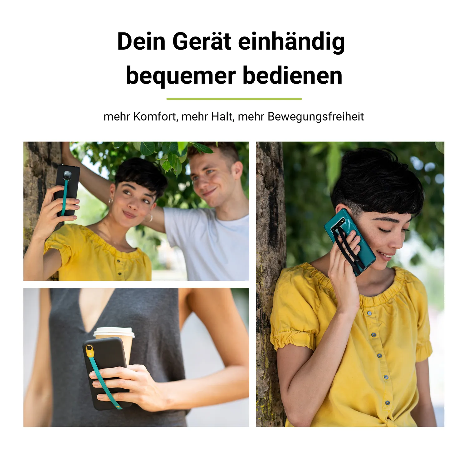 Artwizz PhoneStrap Handy-Schlaufe selbstklebend 2er-Set schwarz
