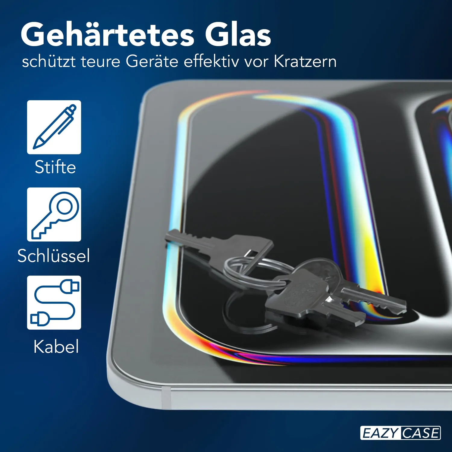 EAZY CASE iPad Pro 11 2024 Glasfolie transparent 9H