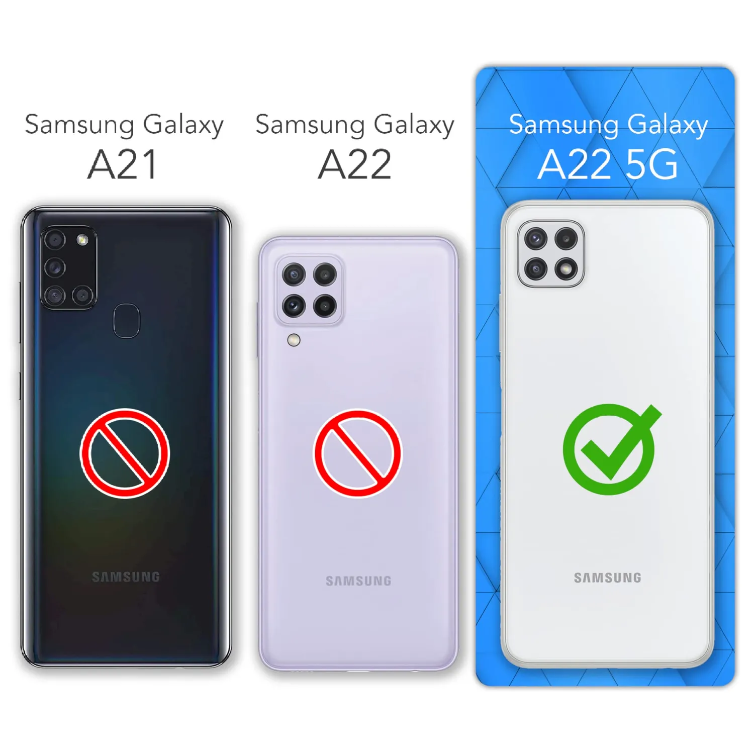 EAZY CASE Galaxy A22 5G Glitzer Handyhülle Liquid-Silber