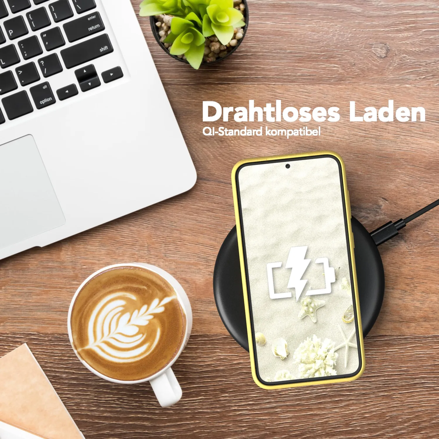 EAZY CASE Galaxy S23 Plus Premium Silikonhülle Gelb Kameraschutz