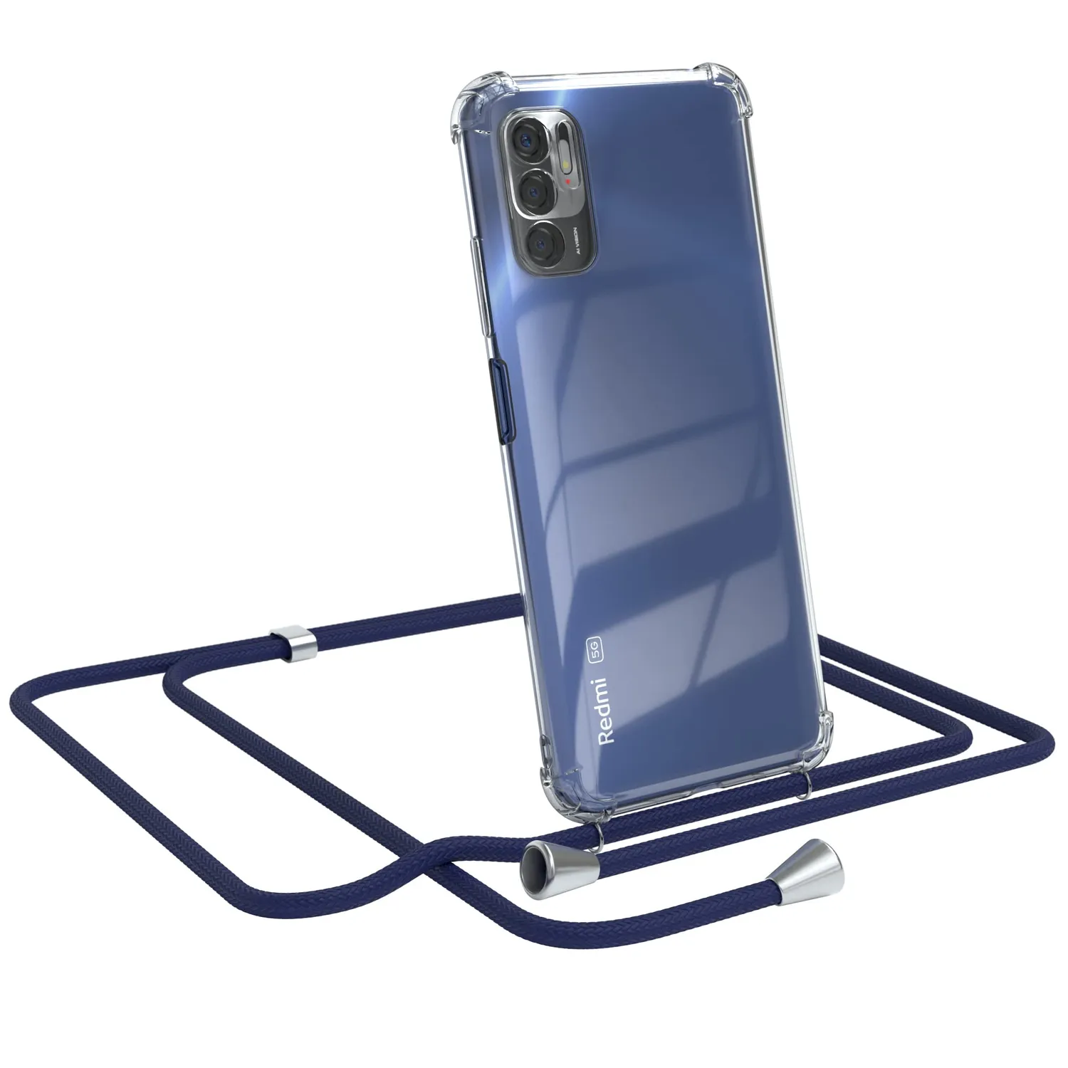 EAZY CASE Redmi Note 10 5G Handykette Anthrazit TPU