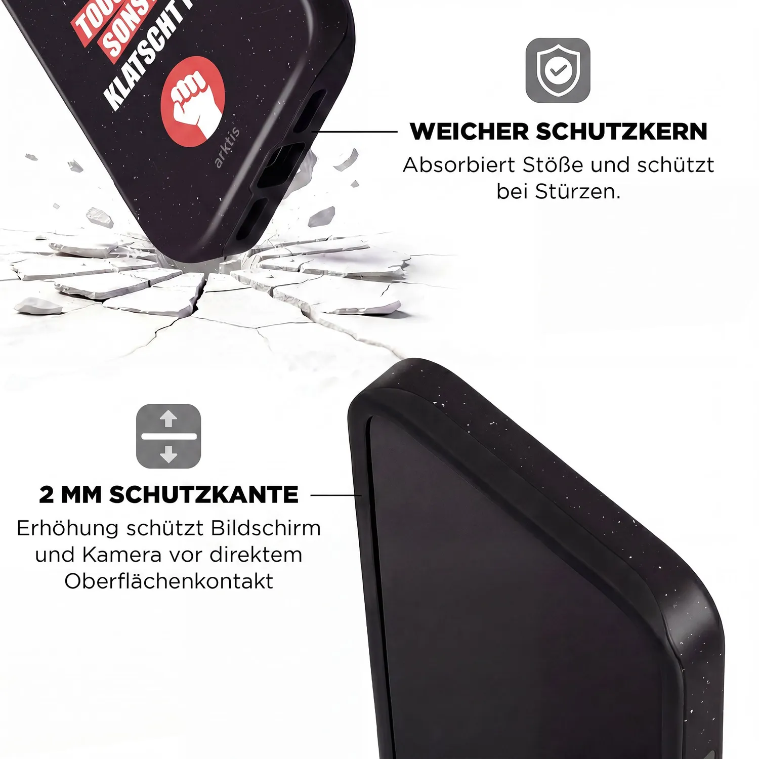 arktis Don't touch iPhone 16 Hülle mit MagSafe