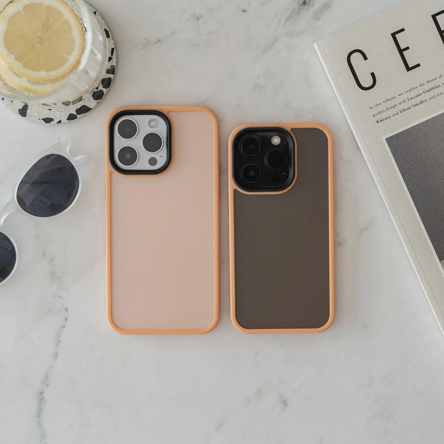 arktis Matt iPhone 15 Hülle TPU Metall-Buttons